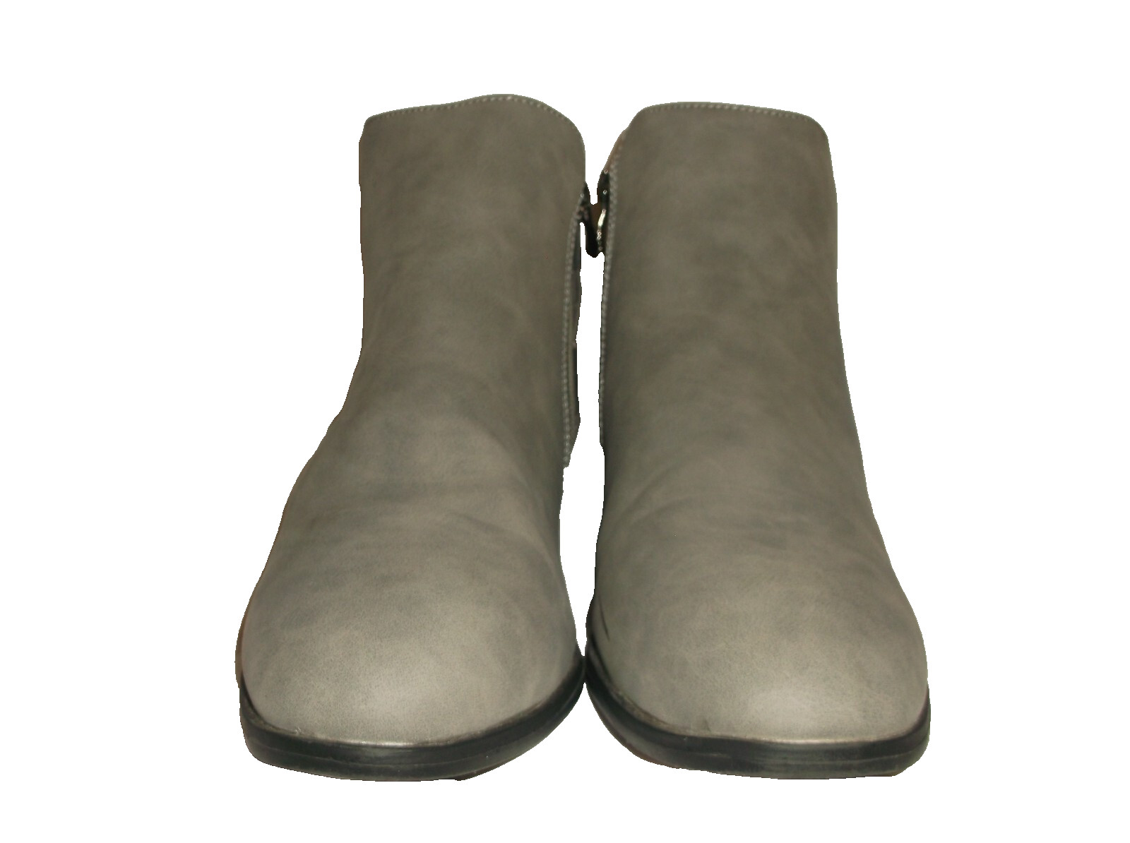 Vepose New York Womens CJY911 Gray Faux Nubuck Leather Zip Ankle Booties 11 M