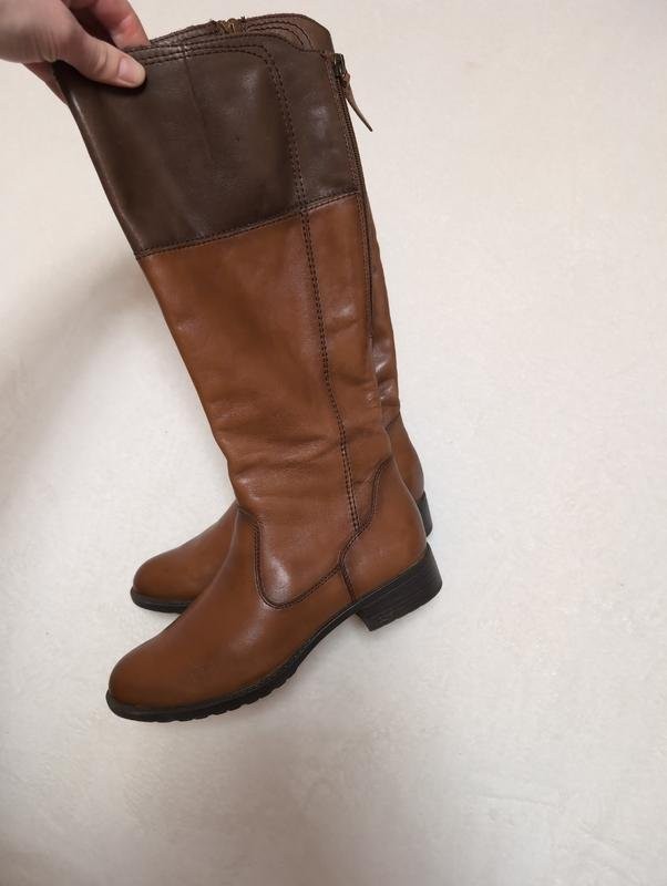 ladies clarks boots brown leather 40 #7BLY