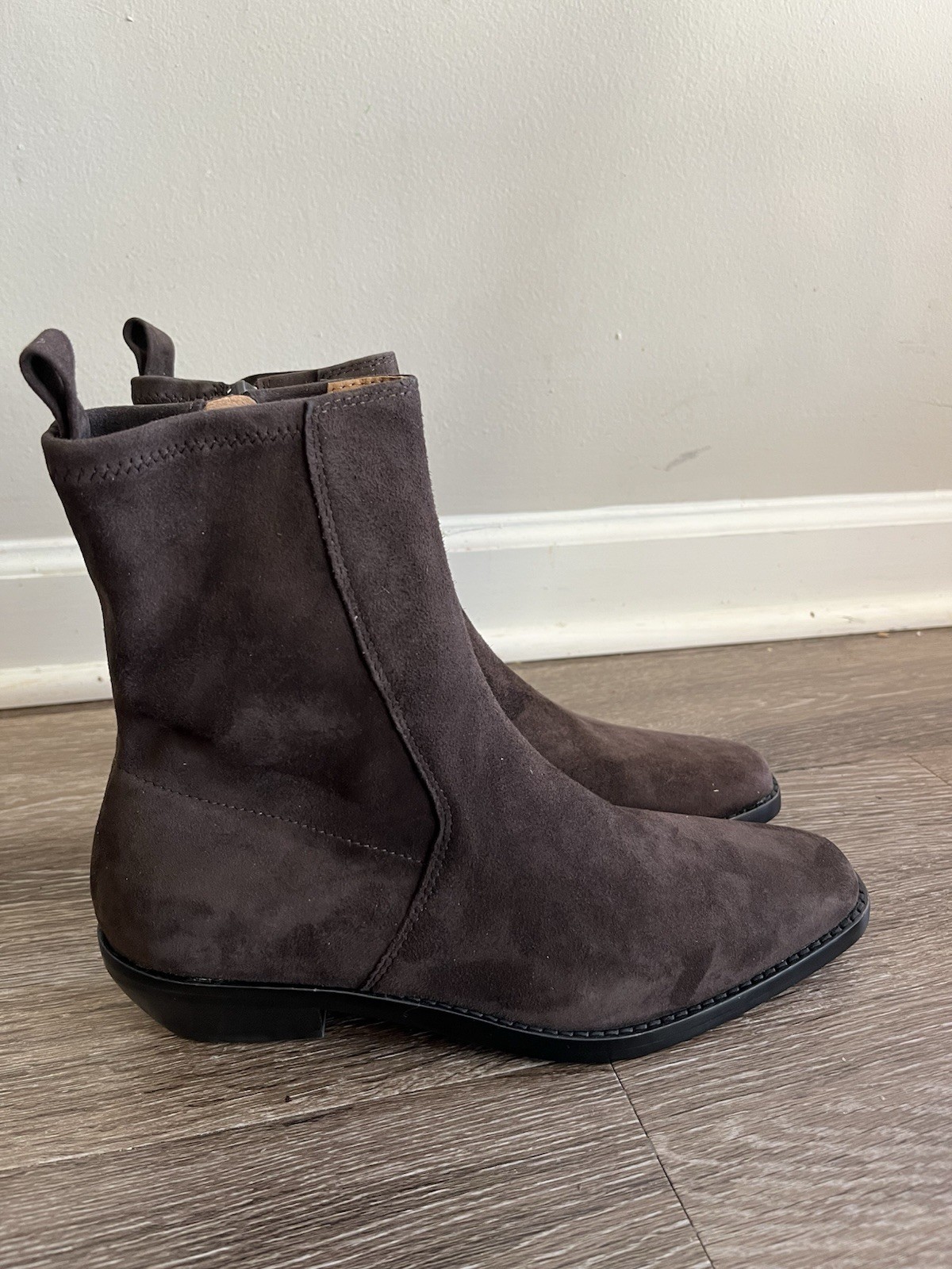 MADEWELL The Idris Ankle Boot in Dark Carob Suede NWOB Size 7