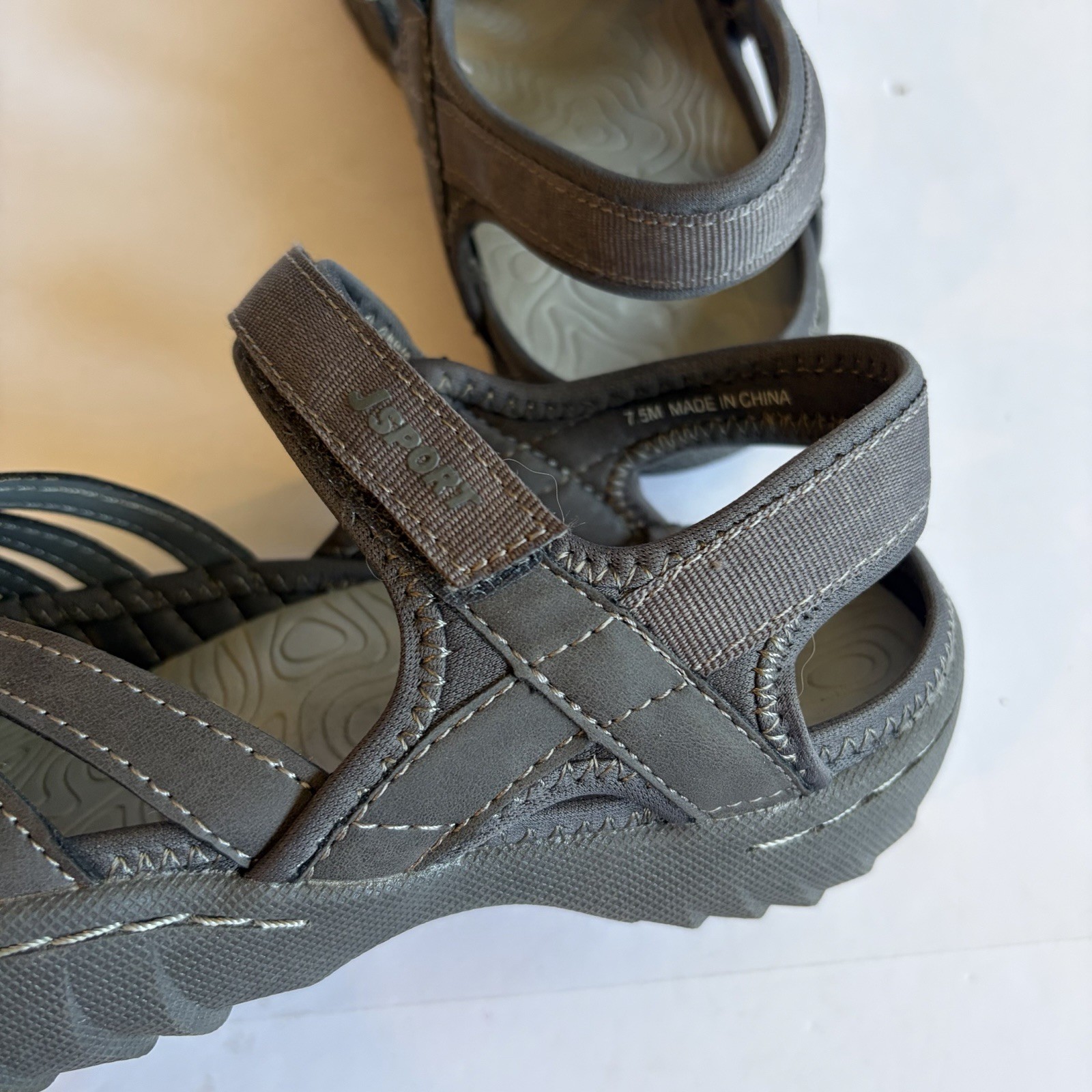 Jambu JSport POPPY Grey Sport Sandals New Womens Shoes, Size 7.5