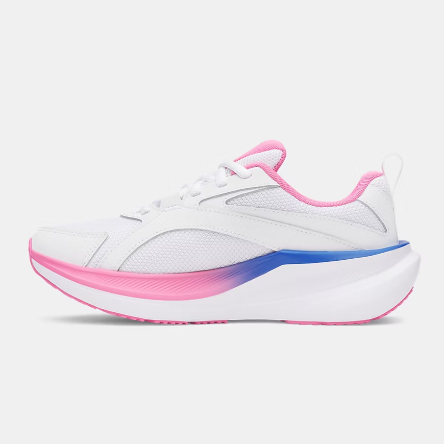AUTH Under Armour Charged+ Assert 11 Women’s Running Shoes White Pink Cushion