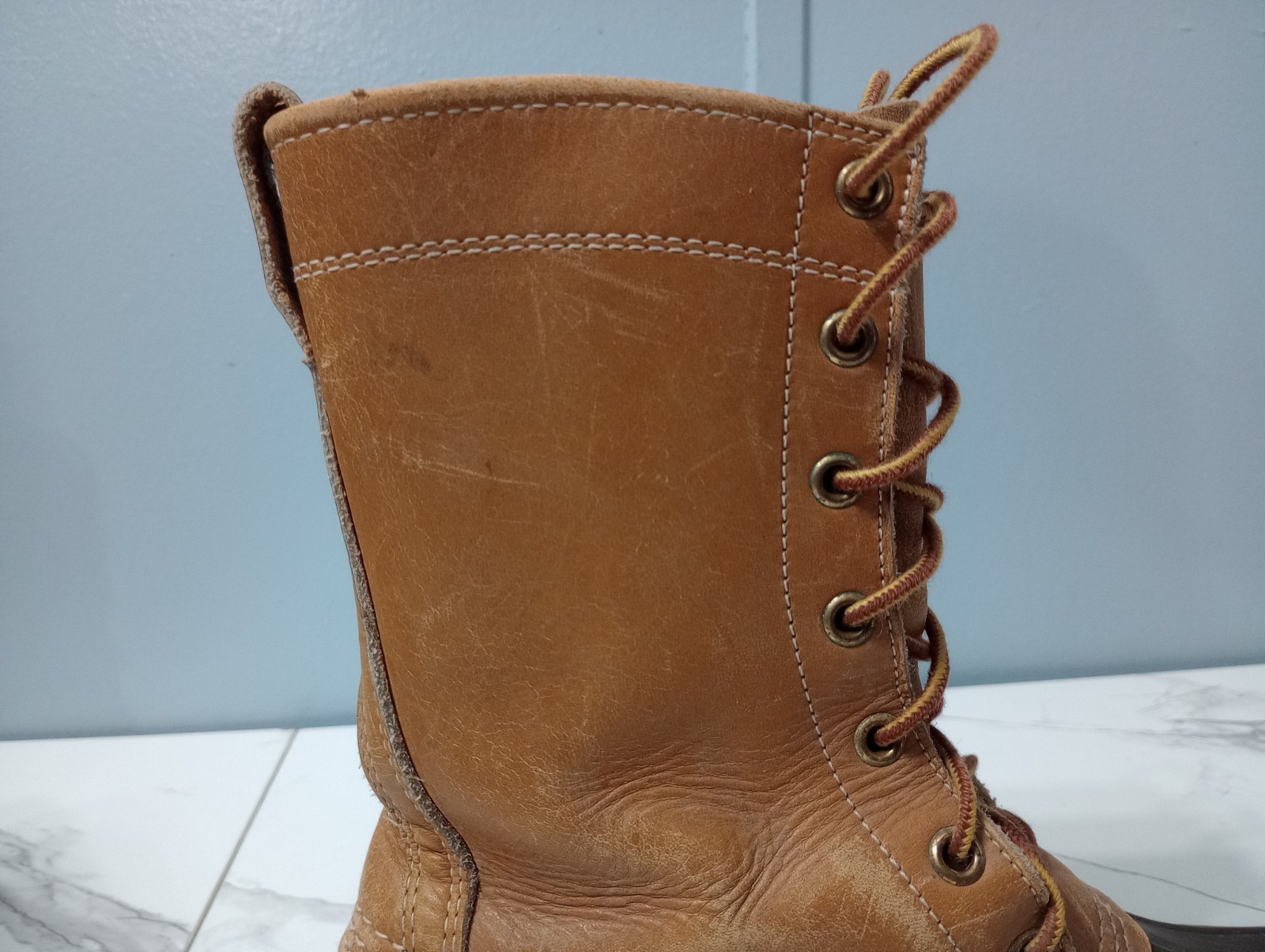 LL Bean Maine Hunting Shoe Women 6 Made In USA Outdoor Leather Brown