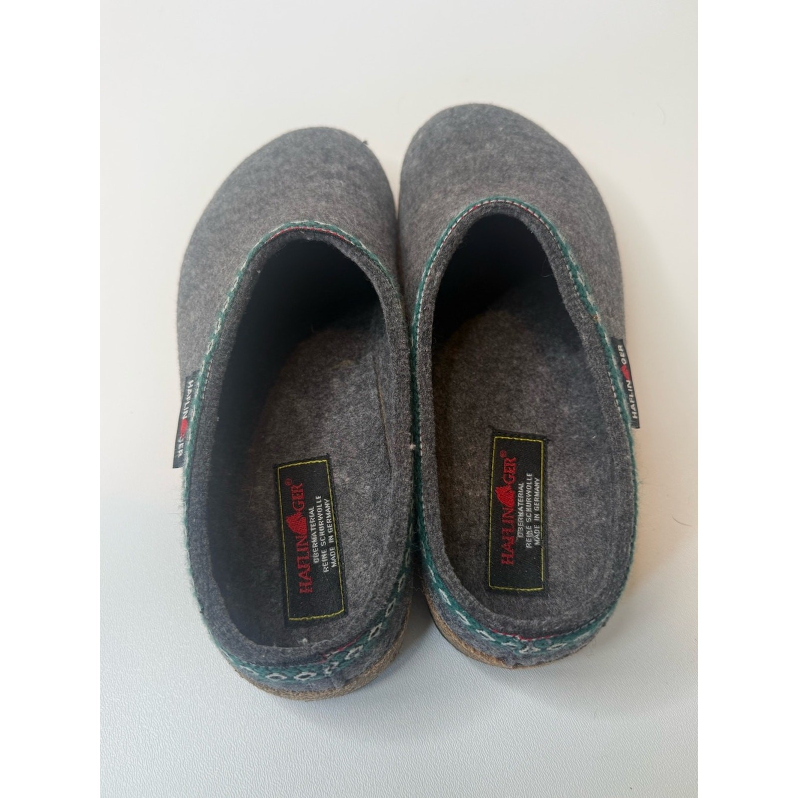 Haflinger Classic Grizzly Wool Clogs Size 9M 11W