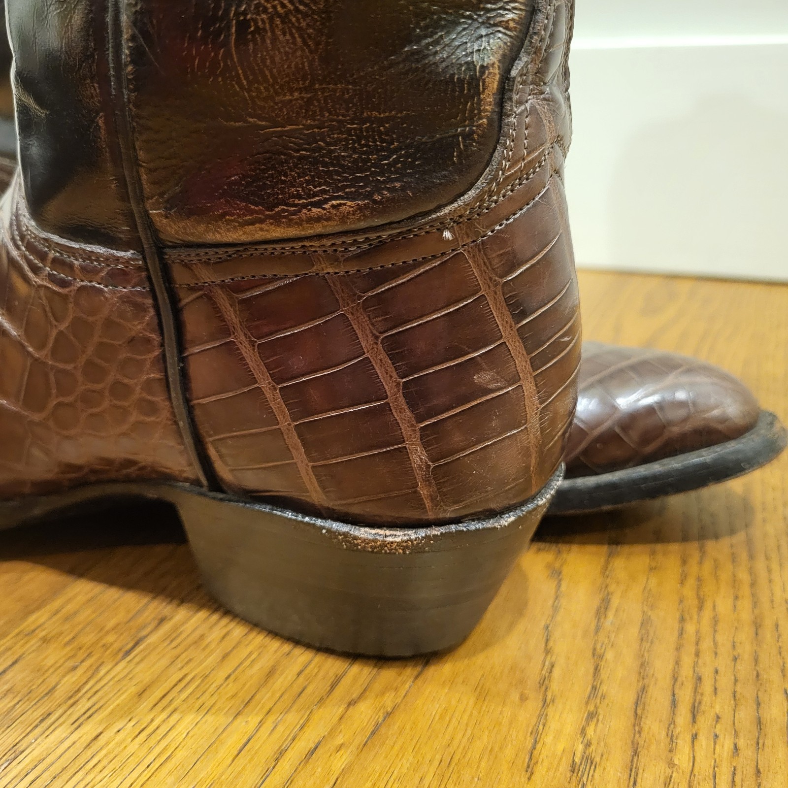 Lucchese Classics American Aligator Lucchese Classic Brown W 8 B Vintage Gator 8