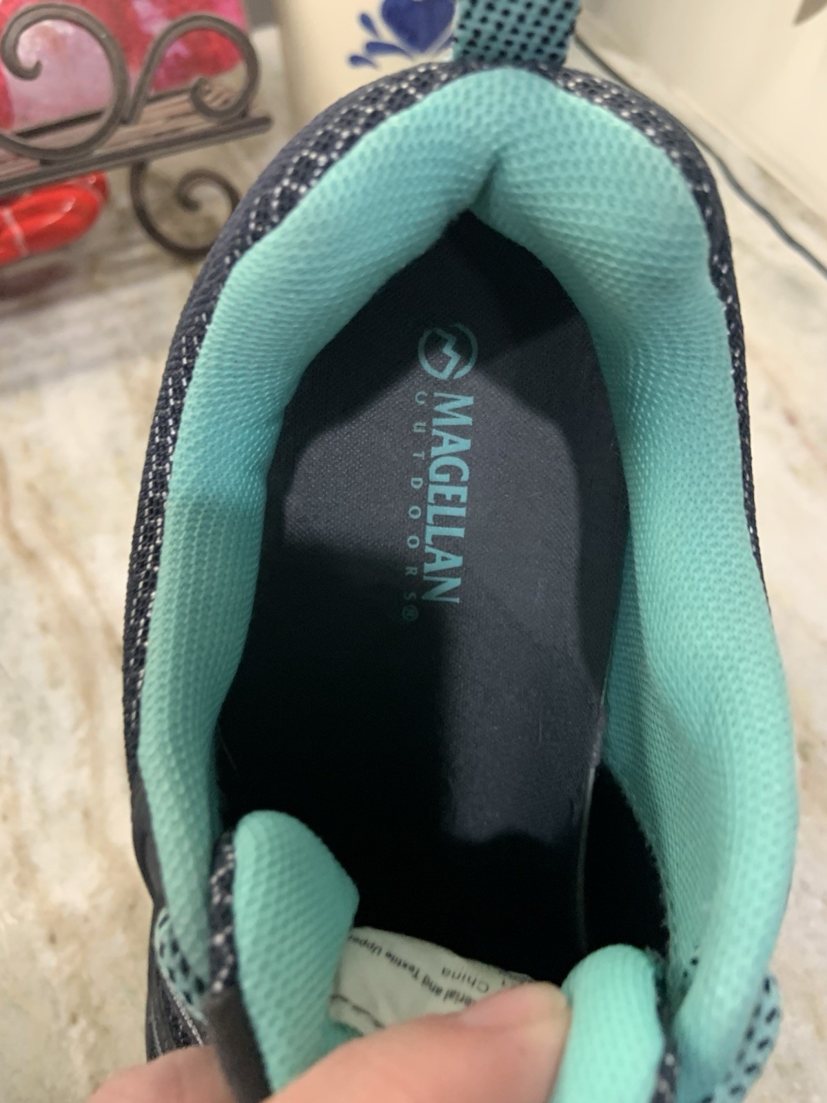 Magellan Outdoors Rollingwood Trail Running Shoes Black/Teal Women’s Size 9 B