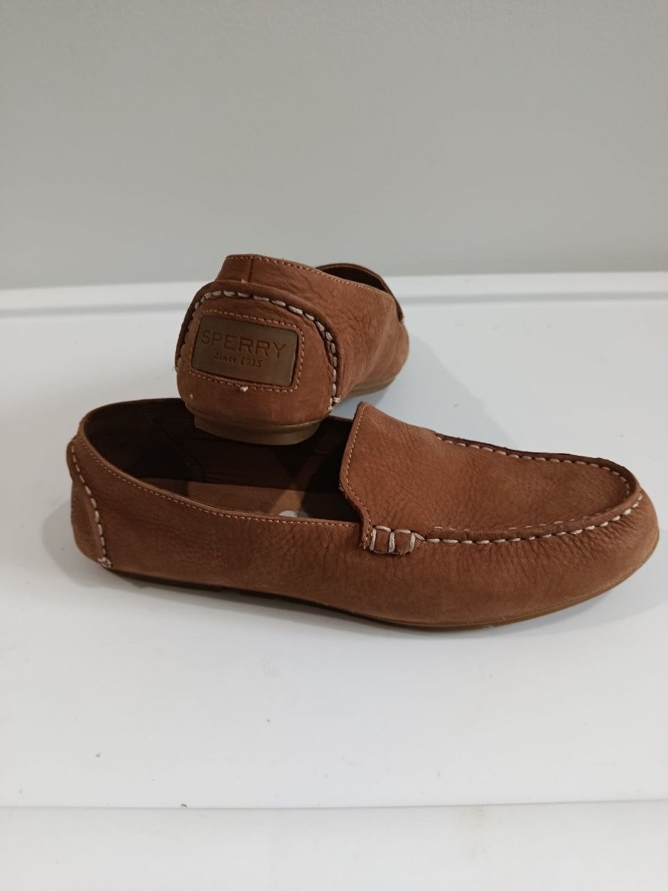 Sperry Top-Sider Womens Suede Leather Loafers Size 8.5M Slip On Driving Mocs