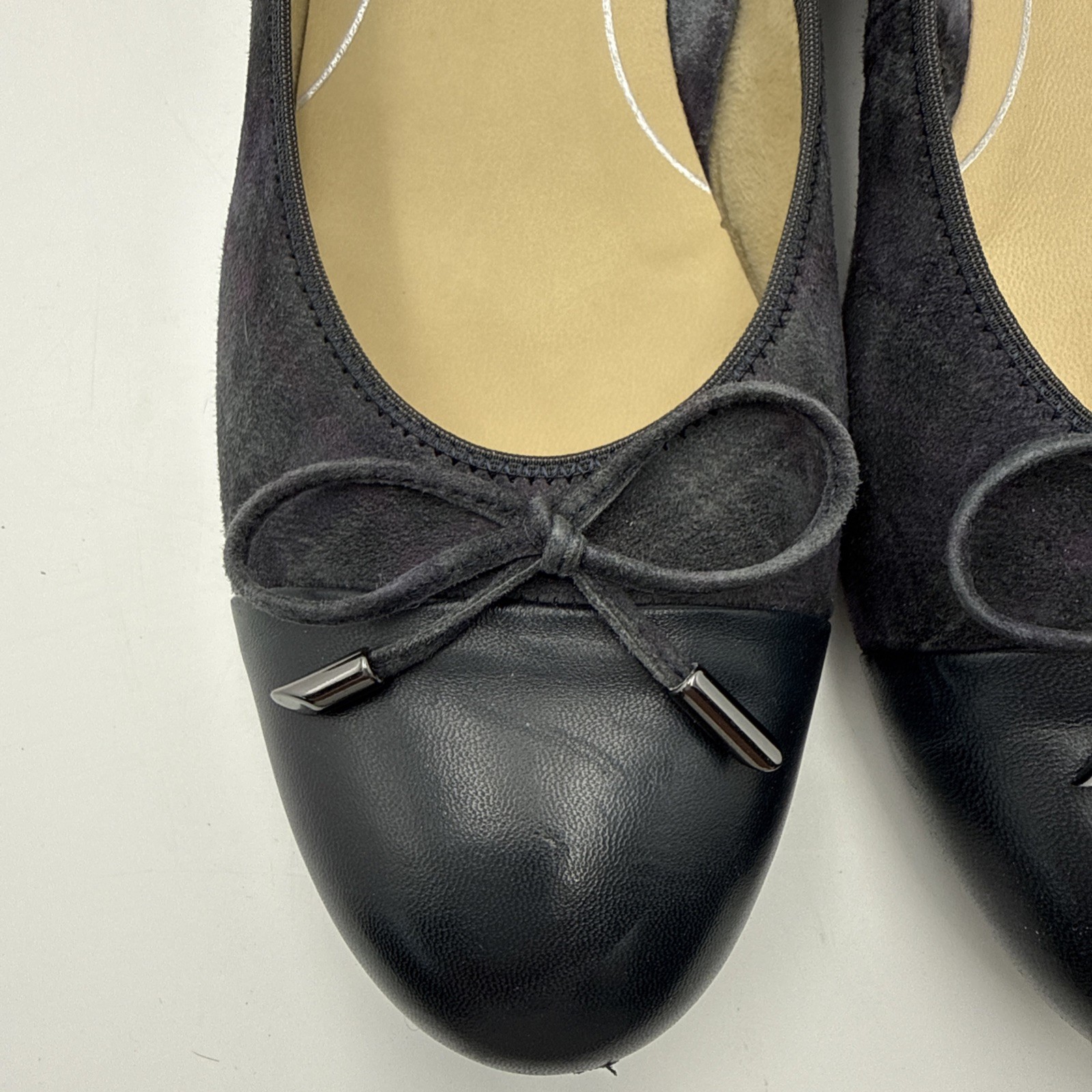 ARA Bari Women’s Navy Suede/Nappa Ballet Flats US size 9 EU Ara Size 6.5