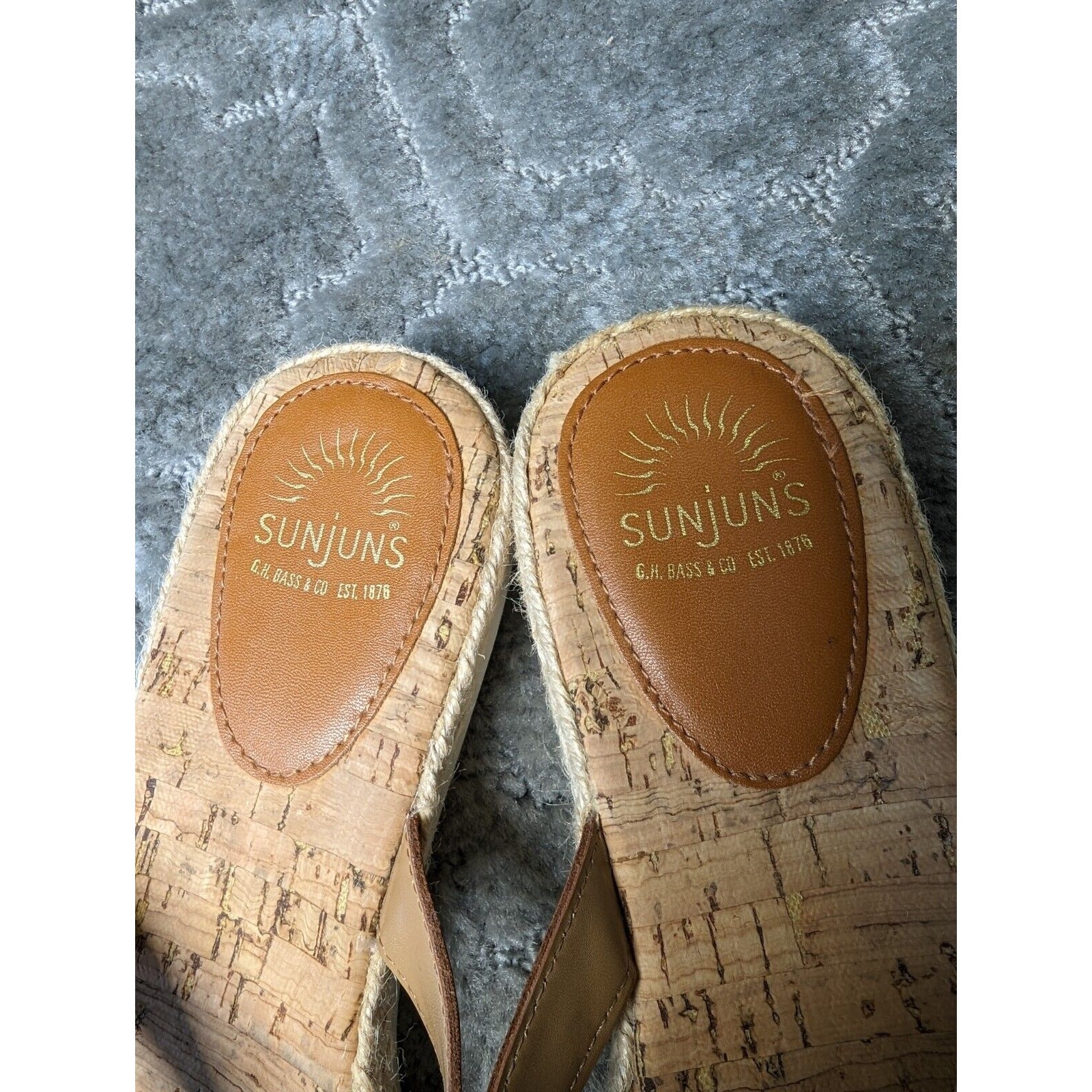 Bass Sunjuns Sunshine Cork Sandals WOMENS SIZE 8M comfy casual travel summer