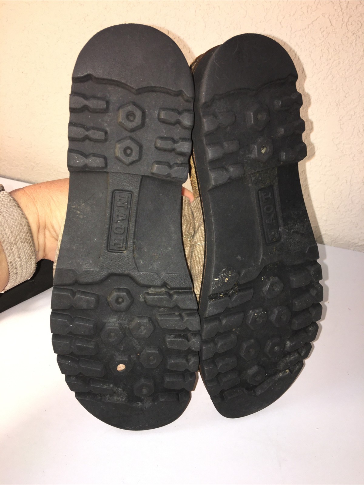 NAOT Tan Sandals Women’s 39 slides slip on 8.5 US