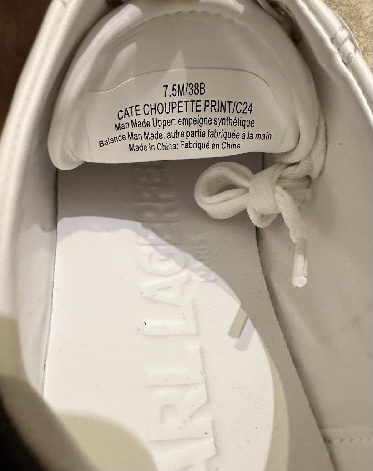 Karl Lagerfeld Cate Choupette Graphic Print Low Top Lace-Up Sneakers White/Black