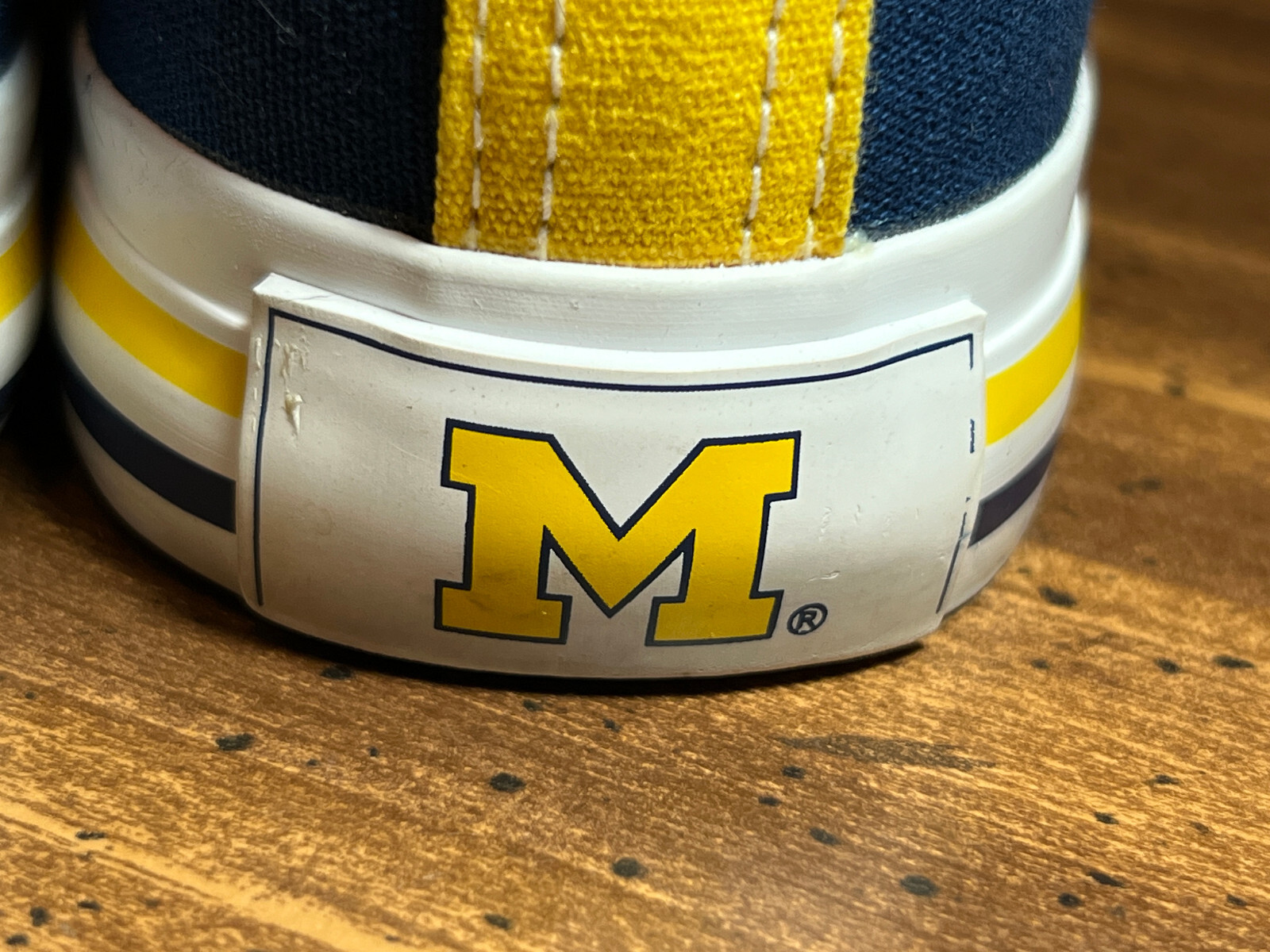 SKICKS University of Michigan Low Canvas Skate Sneakers Maize & Blue Women Sz 8M