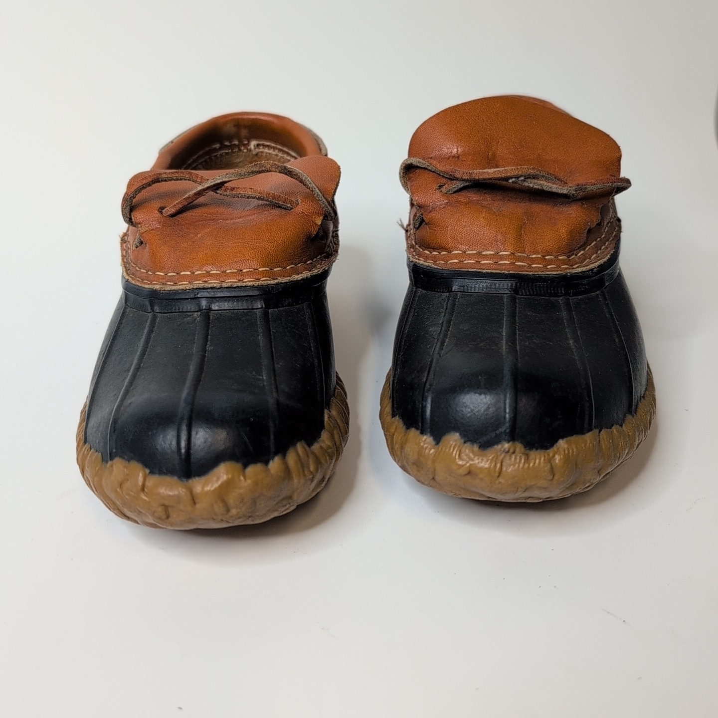 LL Bean Duck Bean Boots Rubber Moc Low Top Brown Vintage USA Made 6LM *Men’s 6*