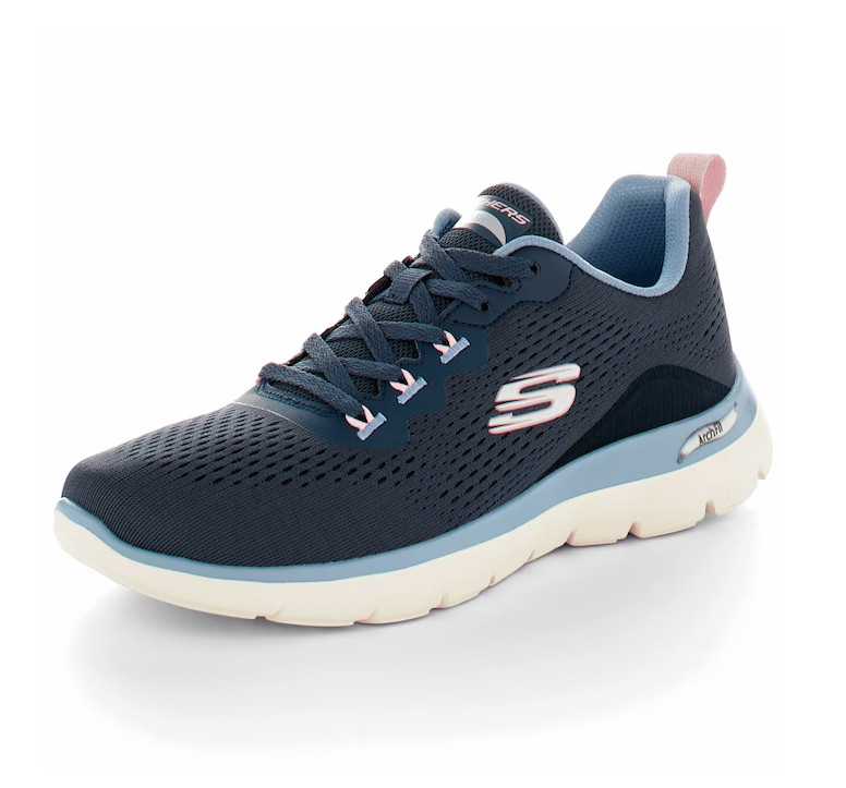 HUGE SALE! Skechers Women’s Arch Fit Summits Lace-Up Navy Light Blue Medium AUTH