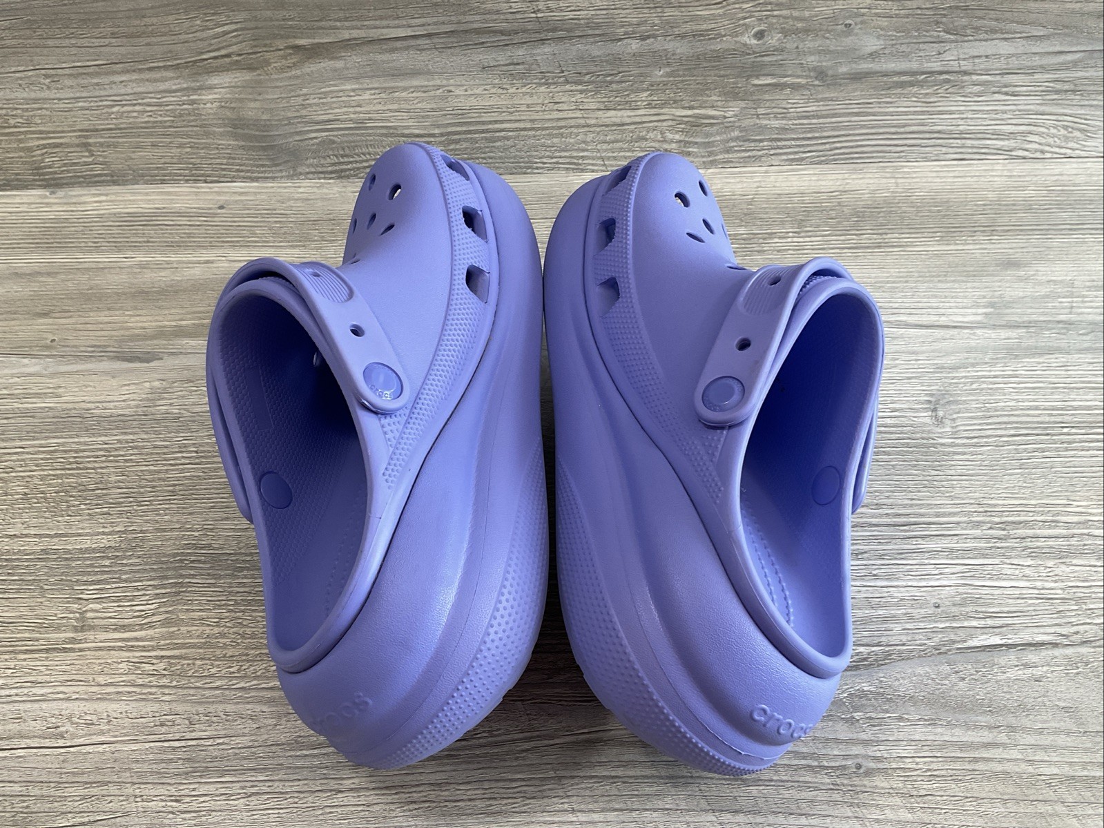 Crocs Womens Classic Crush Platform Chunky Purple lavender Clog 207521 Size 10
