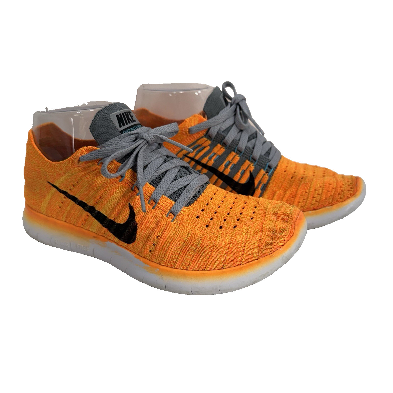 Nike Free RN Flyknit Women’s Size 6 Orange Running Shoes 831070-800
