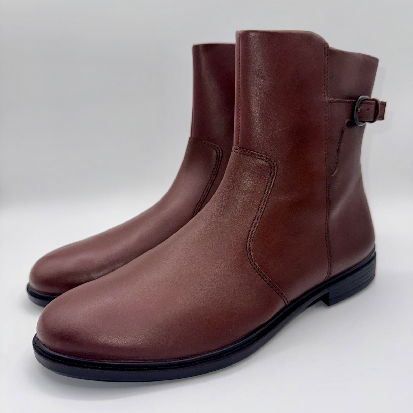 Ecco Touch 15 Buckle Hydromax Boots Women’s Size 9 EU 40 Brown Leather