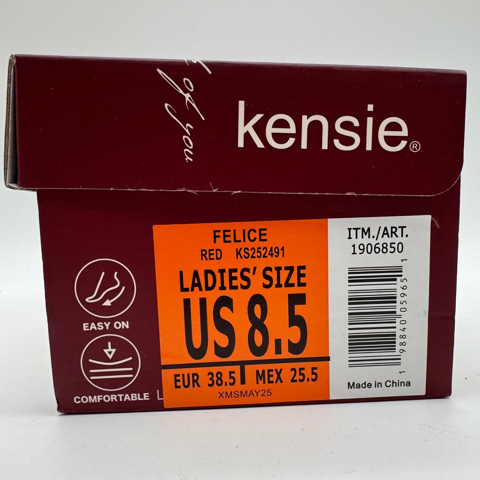 Kensie Women’s Size 8.5 Red Felice Slingback Flats Patent Shoes