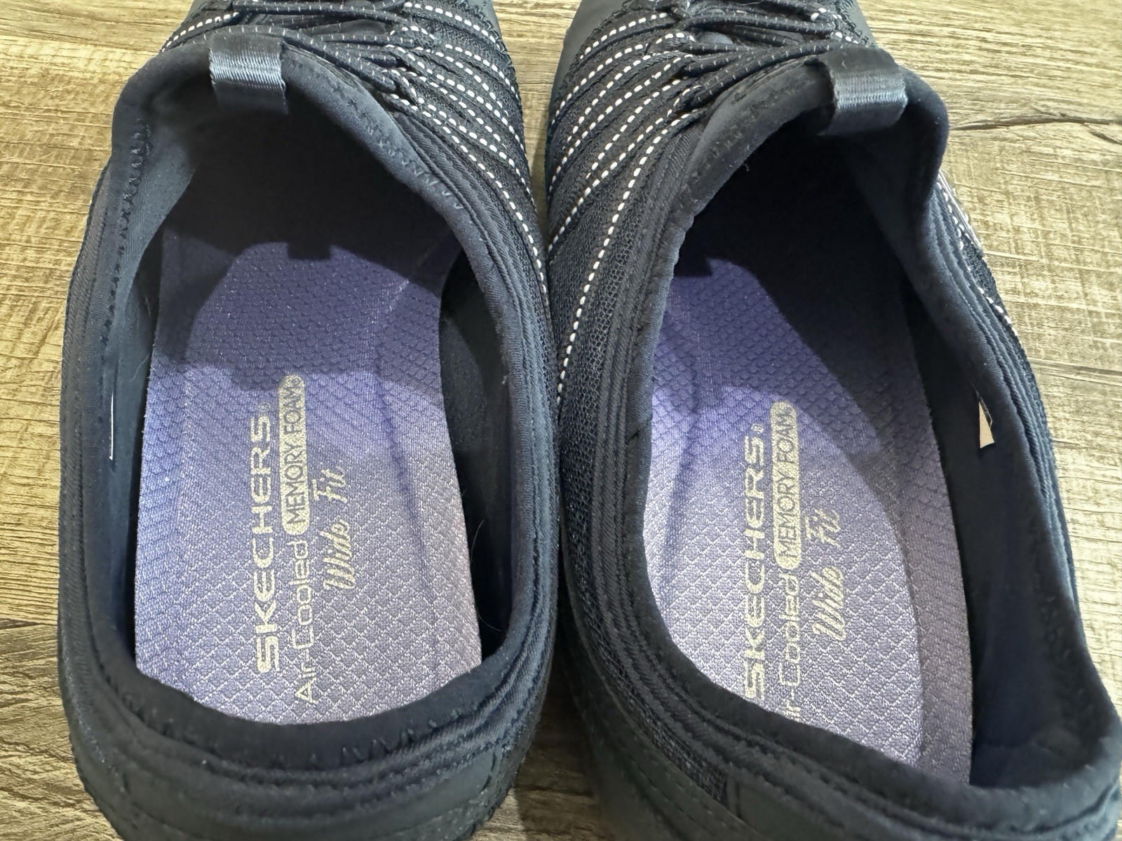 Skechers Bikers Lite Sneakers Women US 7.5W Blue Bungee Laces Excellent EUC