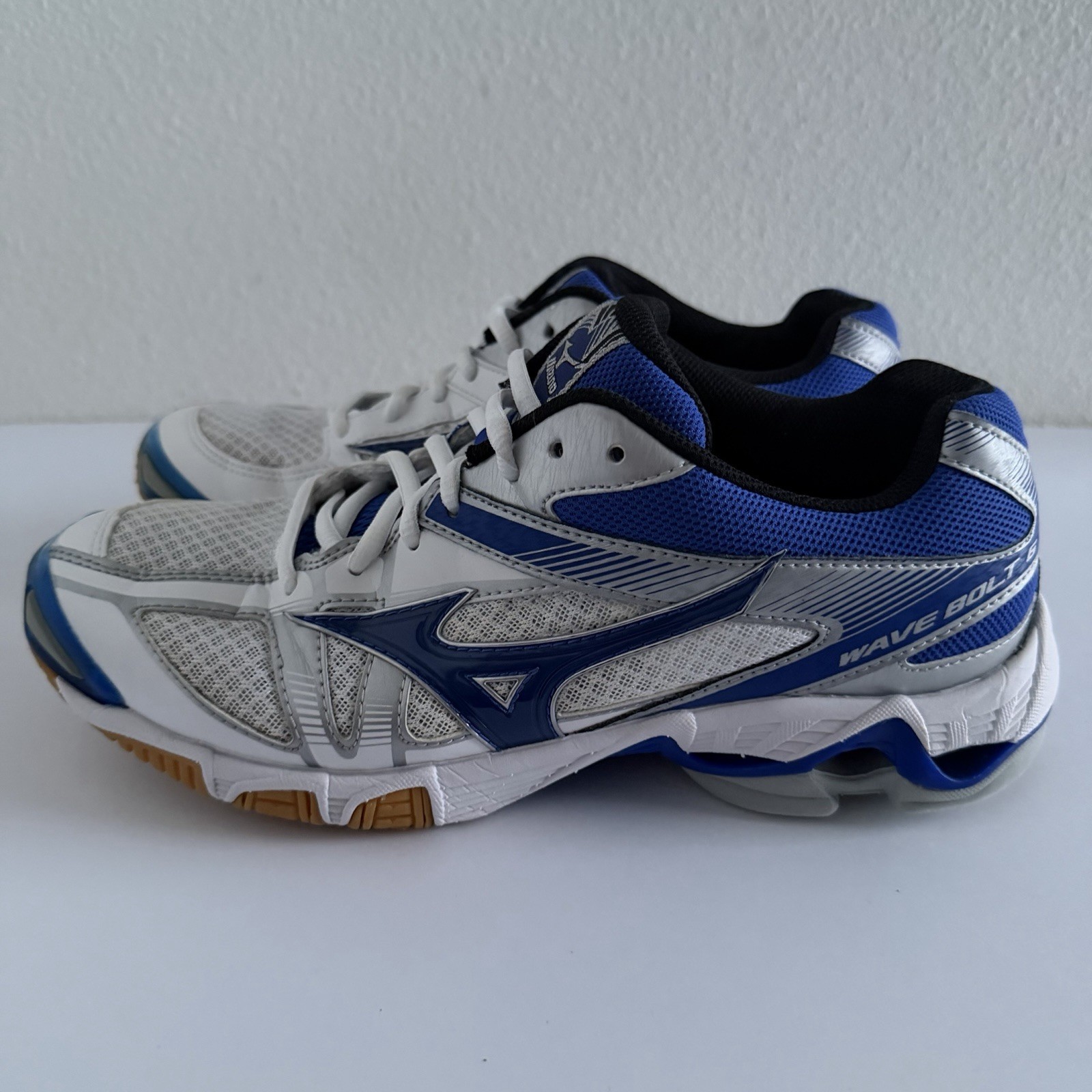 Mizuno Wave Bolt 6 Womens Volleyball Court Shoe Blue White 10 NEW