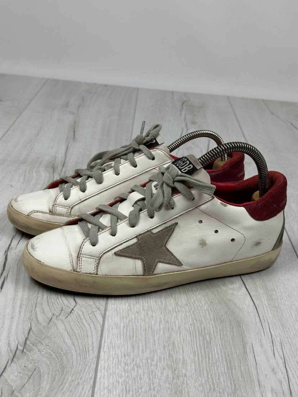 Golden Goose Deluxe Brand Women’s Superstar Sneakers White/Red Suede Size EU 37