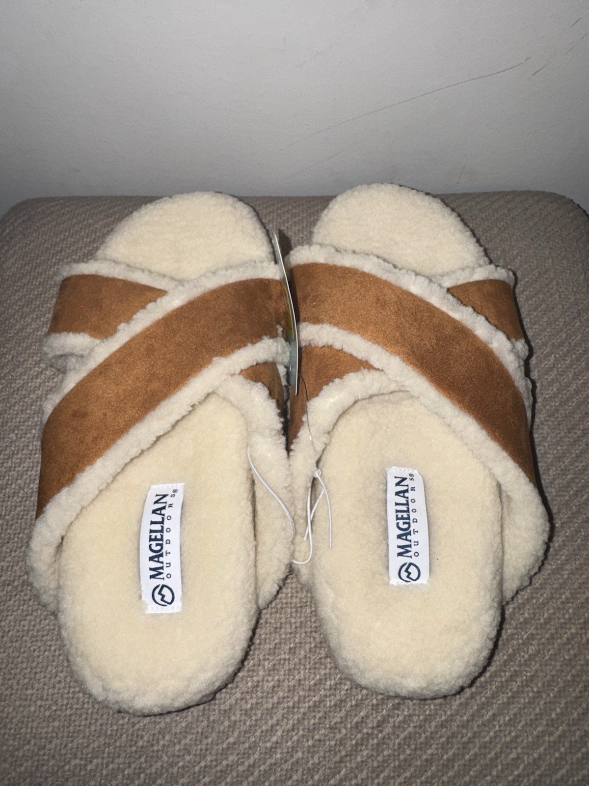 Magellan Outdoors Women’s Criss Cross Double Strap Slippers