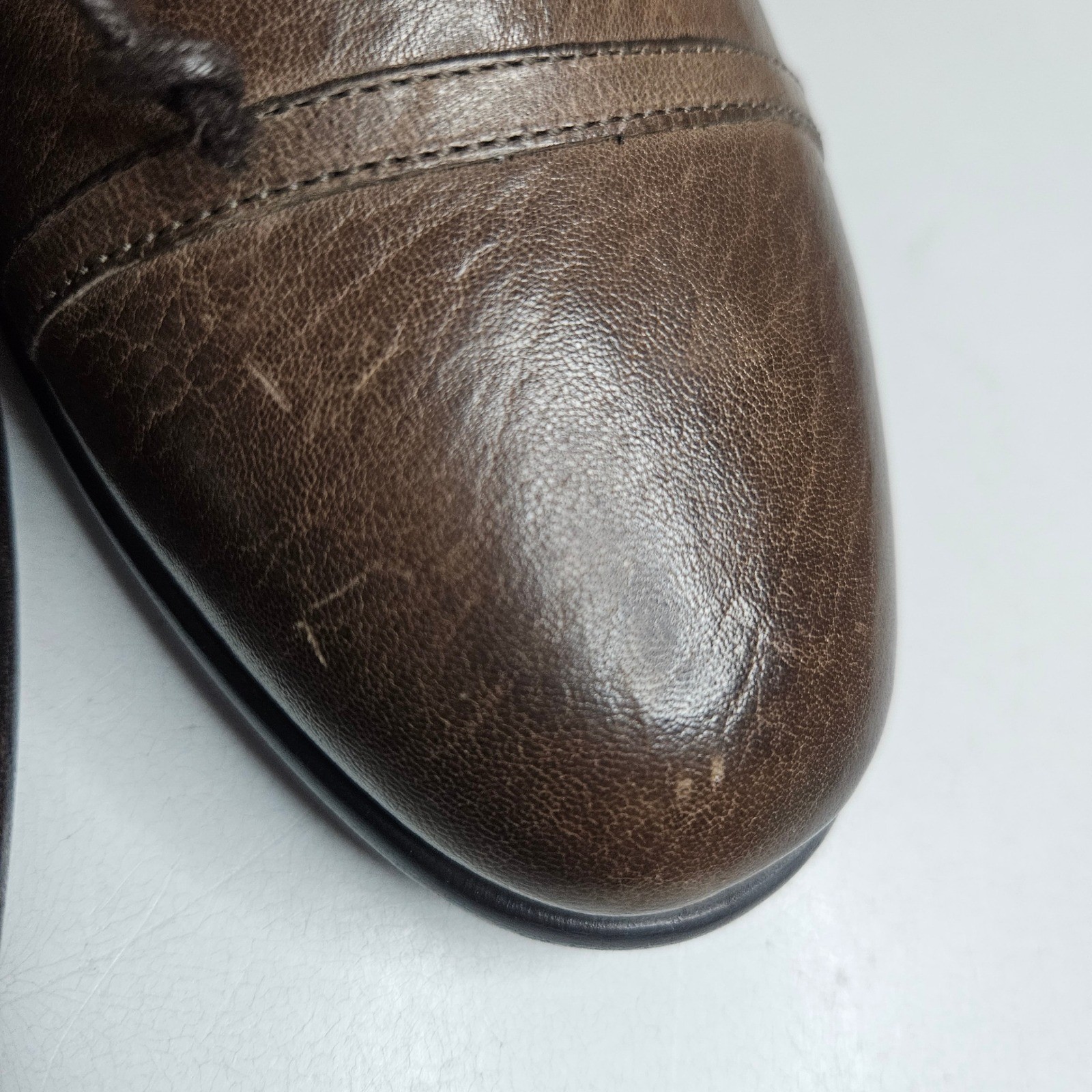 UGG Collection Made in Italy Womens Brown Leather Shearling Lined Oxford Shoes 9
