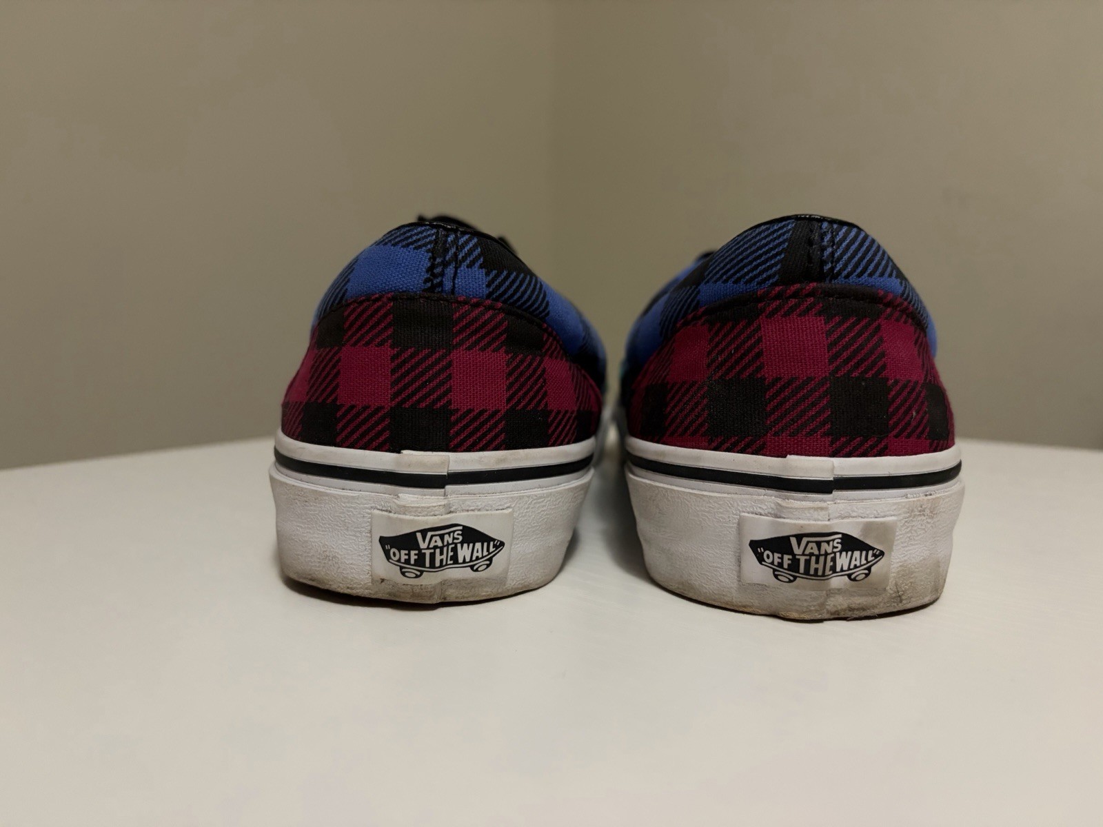 Vans Authentic Blue Green Plaid Checkerboard Sneakers Men’s 7 Women’s 8.5 Shoes