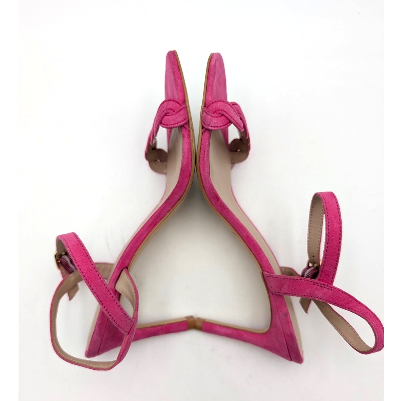 Stuart Weitzman Dancer Twistie 100 Suede Sandal Women’s Pink Size US7.5 EU38