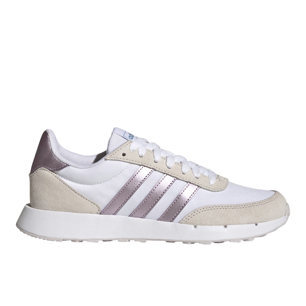 adidas Run 60S 2.0 Lace Up Womens Beige, Silver, White Sneakers Casual Shoes GX