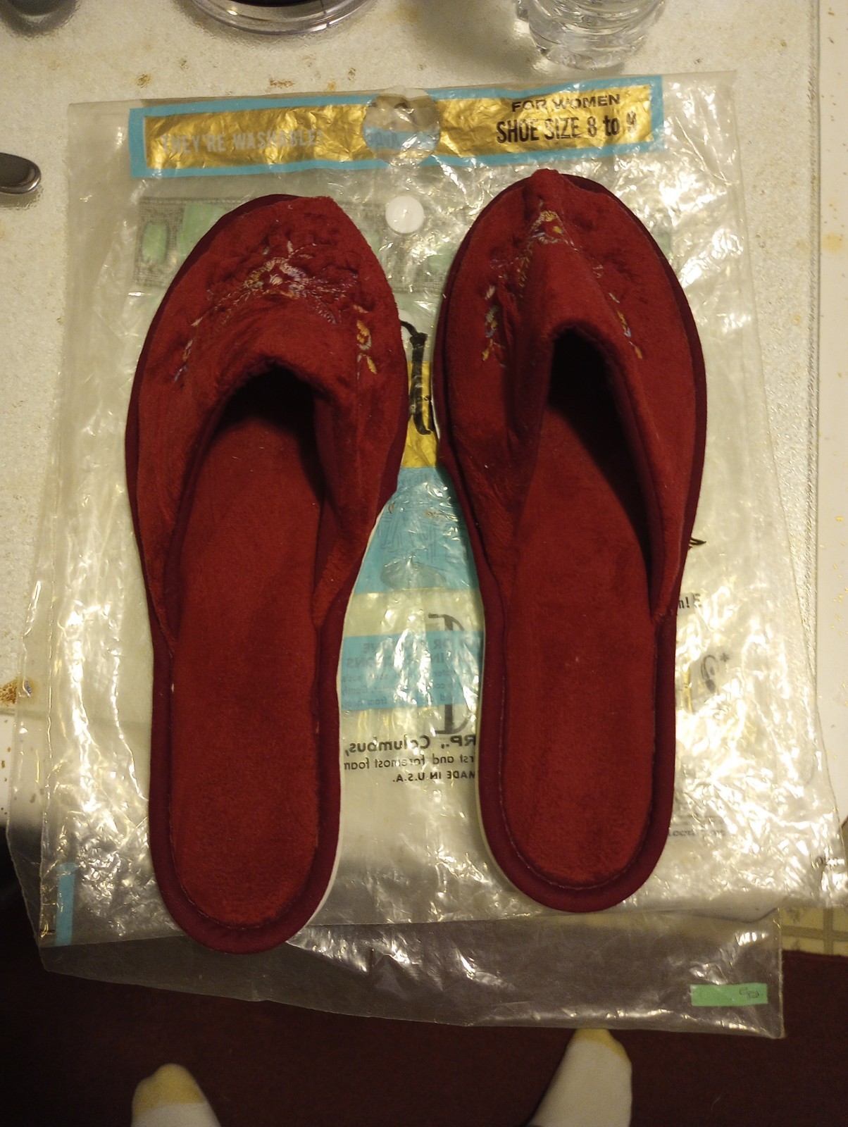 Vintage House Slippers Angel Treads Boutique Barry Womens Size 8-9