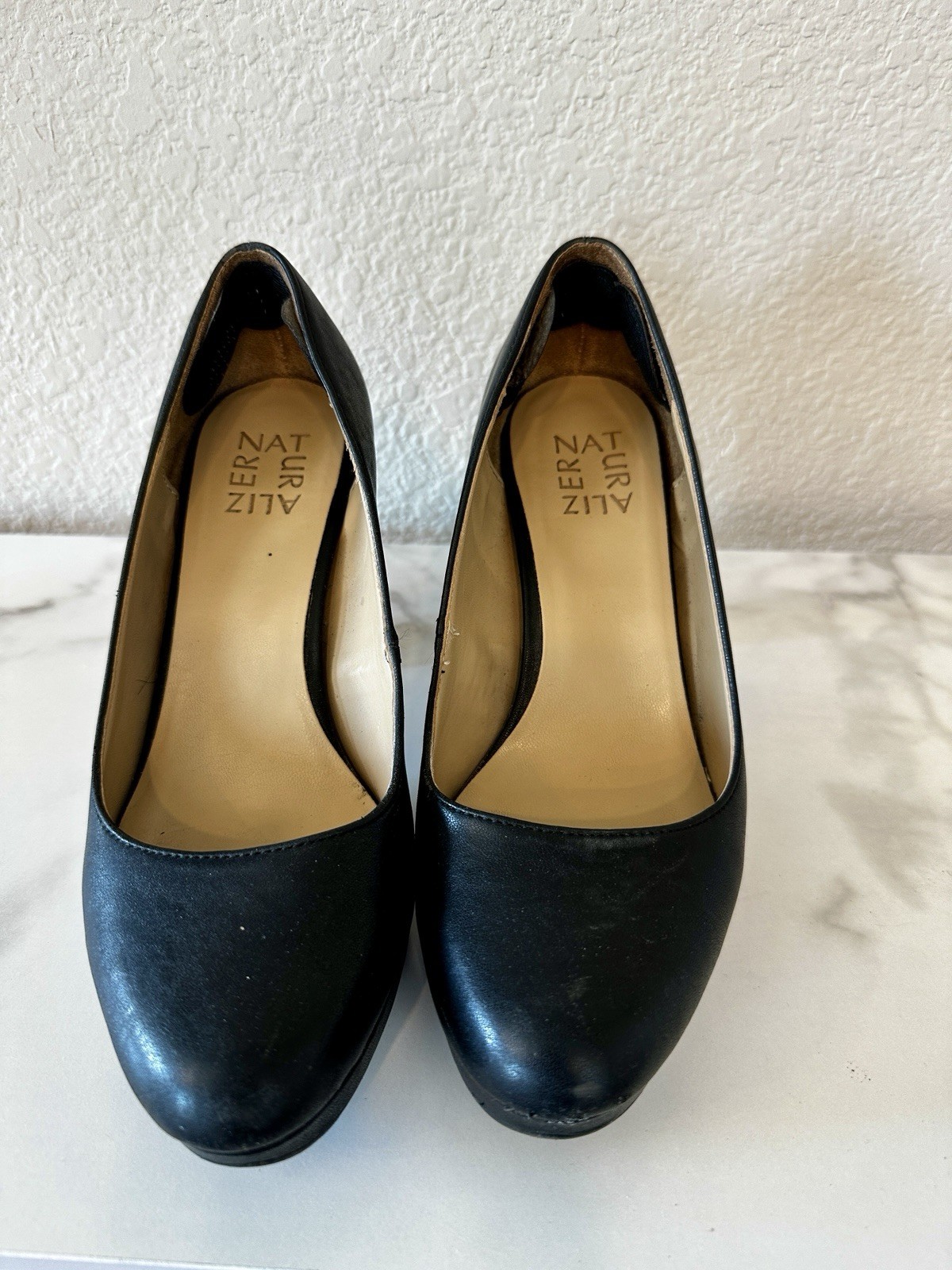 Naturalizer Black Platform Block Heel Pumps – Women’s Size 7W