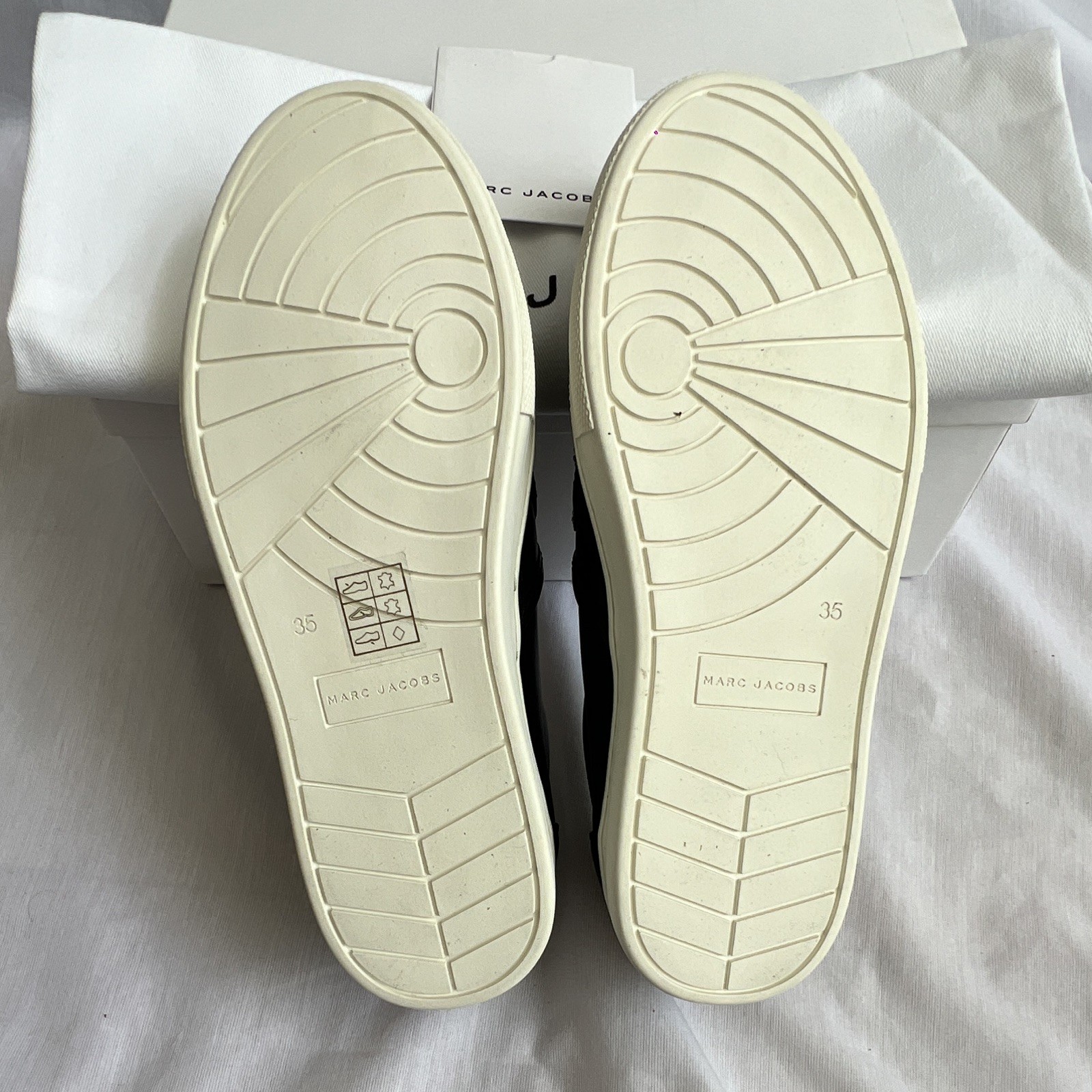NEW 100% LEATHER Marc Jacobs Women’s Black Slip-On Rhinestone Sneakers $250