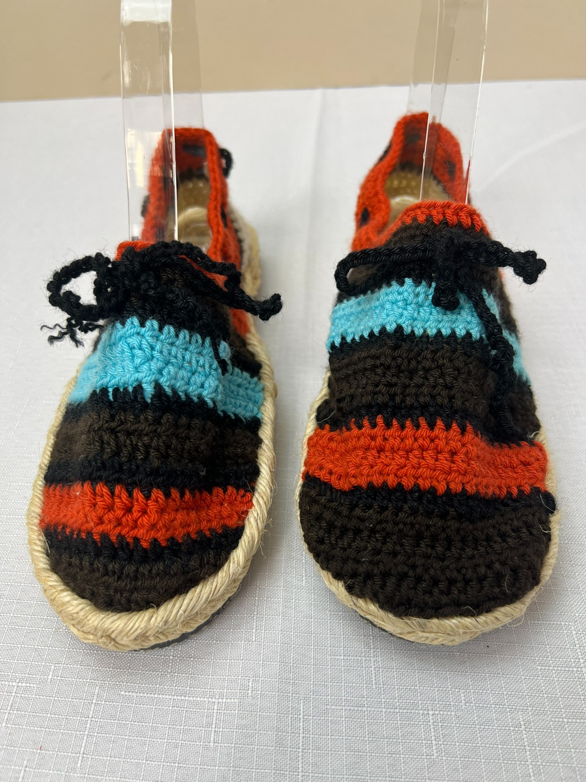 Marni Crochet Sling Back Flats Multi Color Raffia Braid Insole + Pouch SZ 8