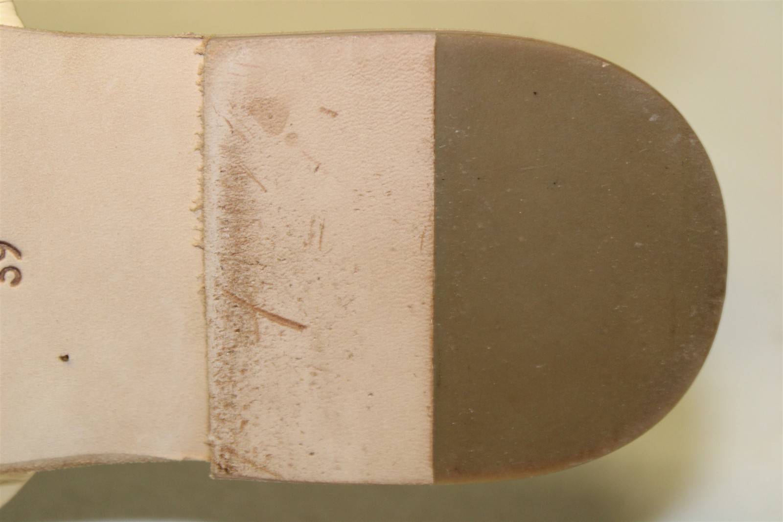 Al Bacio Buttercream Leather Toe Post Slides Italy Made Womens 9 39 Shoes D057