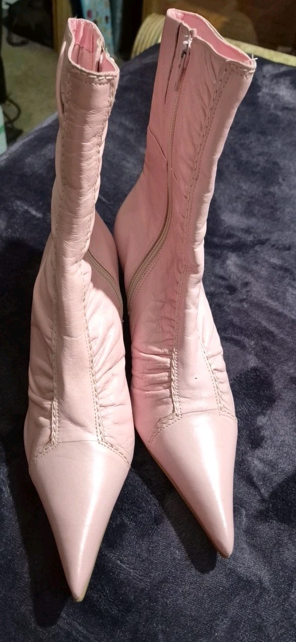 VTG NORDSTROM BP. Serena Lea High Heel Pink Leather Shoes Boots 8M