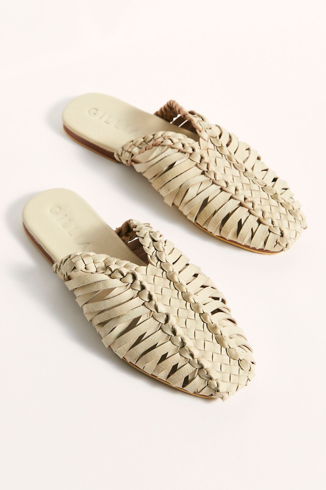New Free People Gillia Lotta Woven Flats Size 7 MSRP: $159 Leather