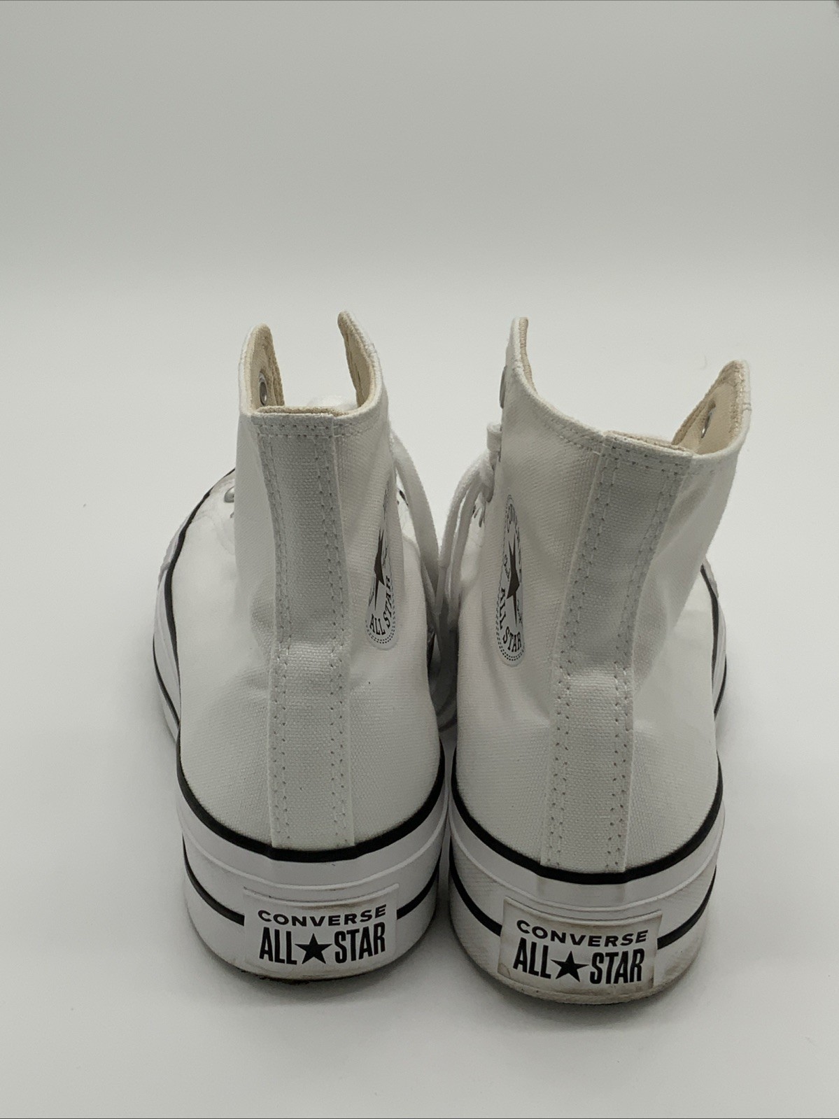 Converse CTAS Lift Hi Platform Canvas Women Size 7.5 White Used 560846C