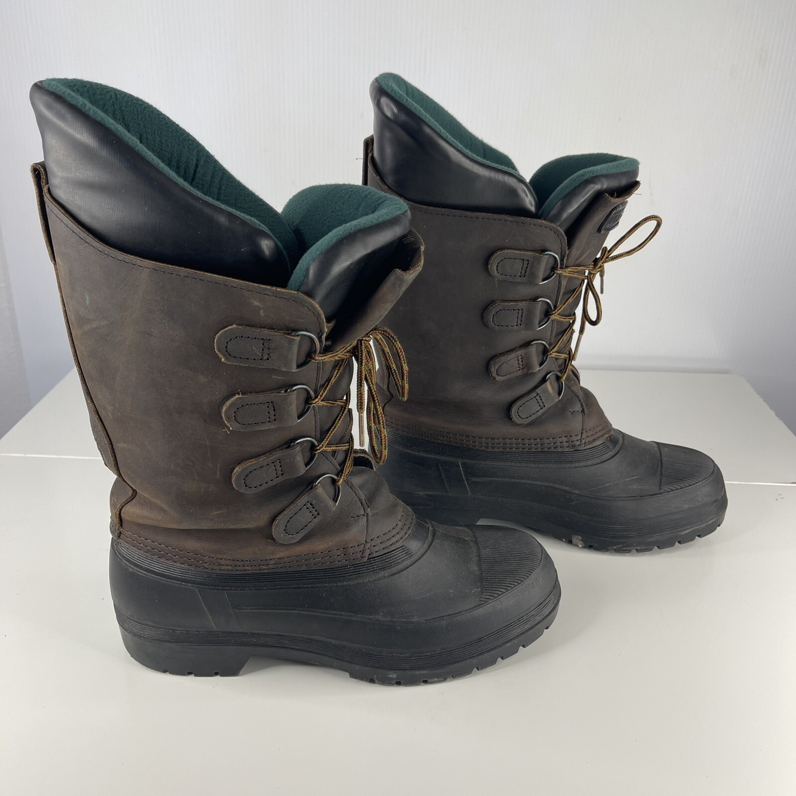 L.L. Bean Duck Boots Leather Waterproof Insulated Hunting Brown Women’s Size 10