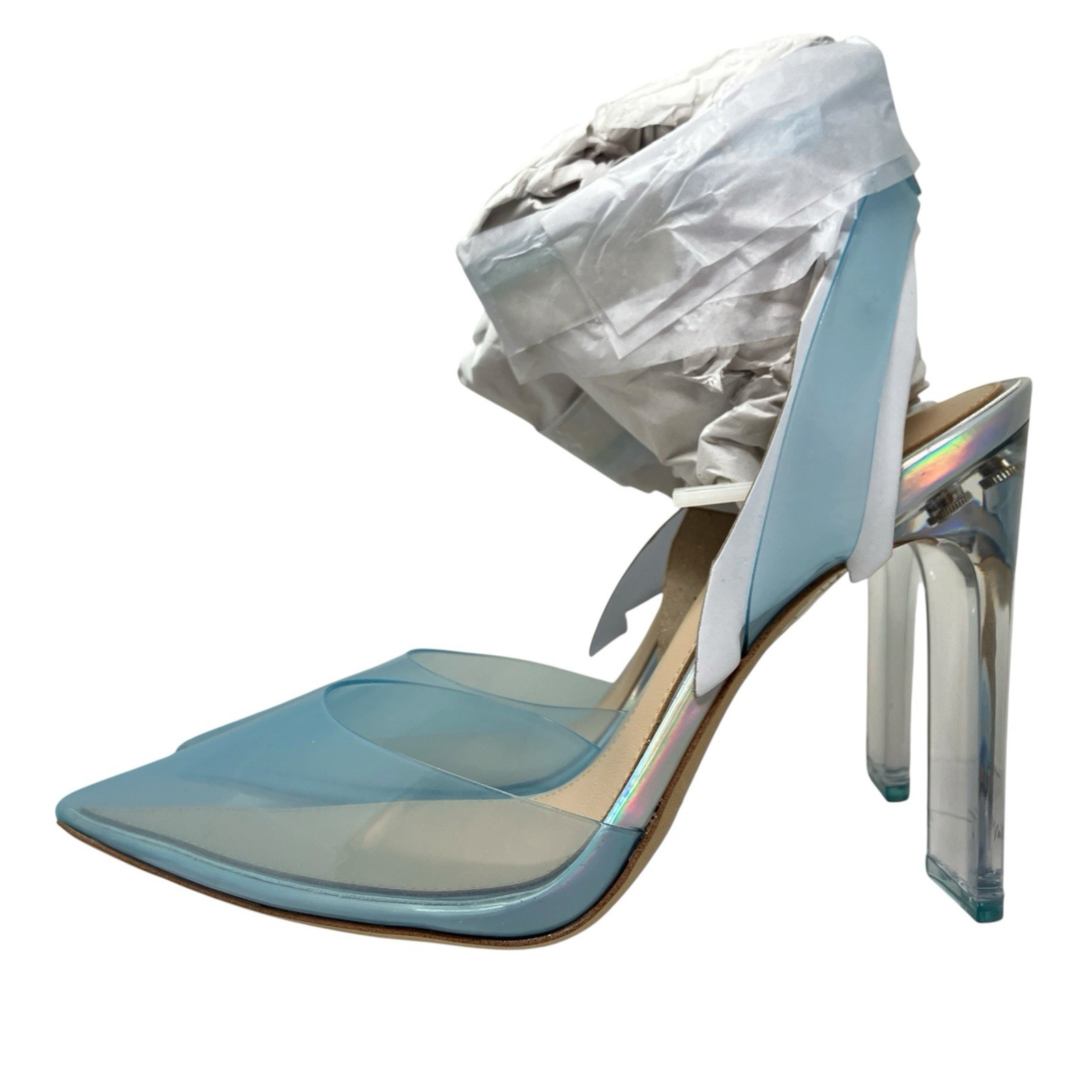 ALDO x Disney Cinderella Glass Slipper Heels Womens 7 Blue Bridal Wedding Shoes