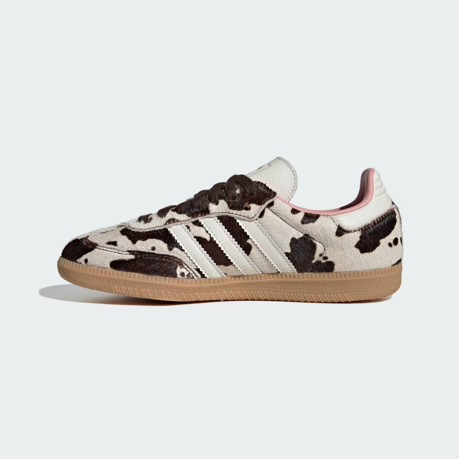 adidas Samba OG Cow Print Womens Size 9 Dark Brown Off White Gum 3 JR1256