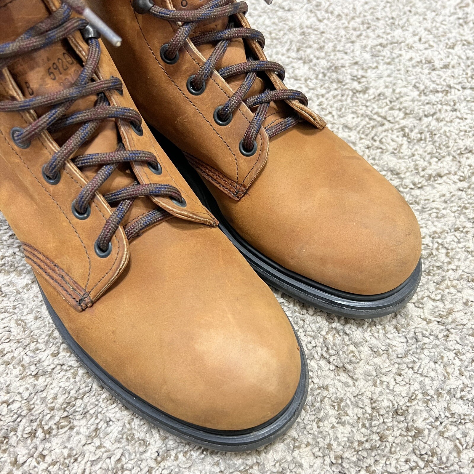 Red Wings Leather Boots 2369 Steel Toe Lace Up Union Made in USA Women’s Sz 8 B