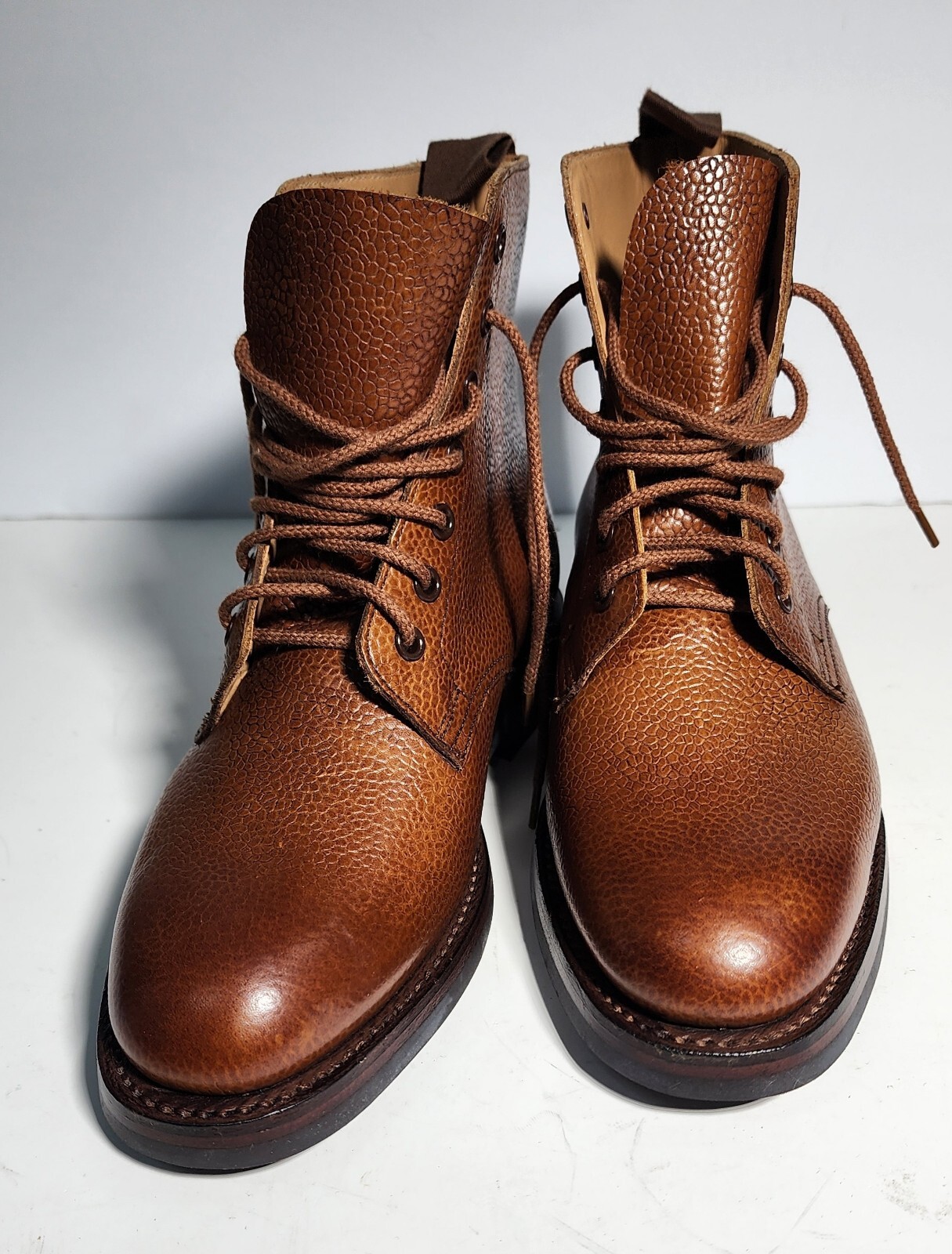 $699 New Crockett & Jones Barnwell 2 Brown Leather Boots Womens 50 C / 5.5 us