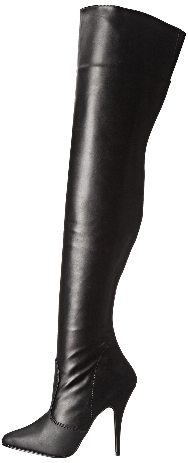 Pleaser Women’s Seduce-3000 Thigh High Boot Black matte black size 7