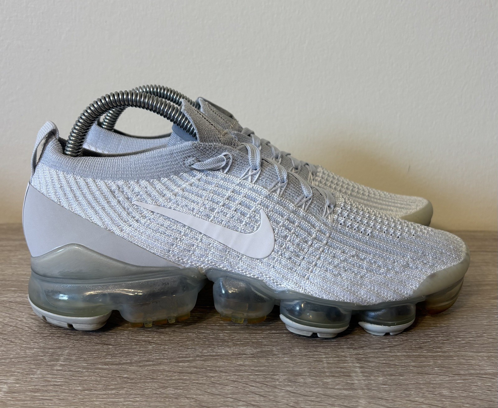 Nike Air VaporMax Flyknit 3 Sneakers – Women’s Pure Platinum Gray size 9