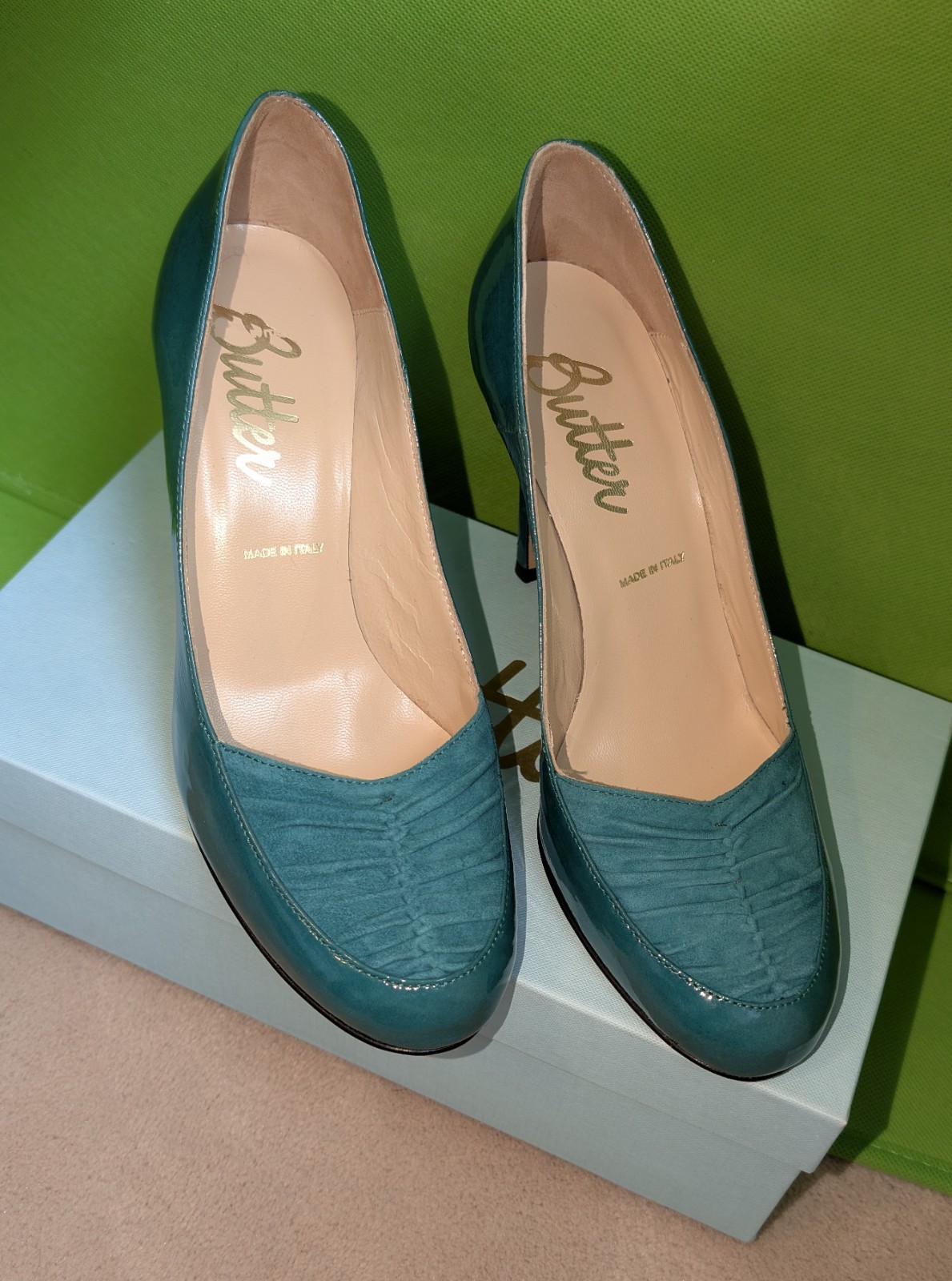 NEW Butter Parker Peacock WOMEN’S SHOES 8 M MADE IN ITALY