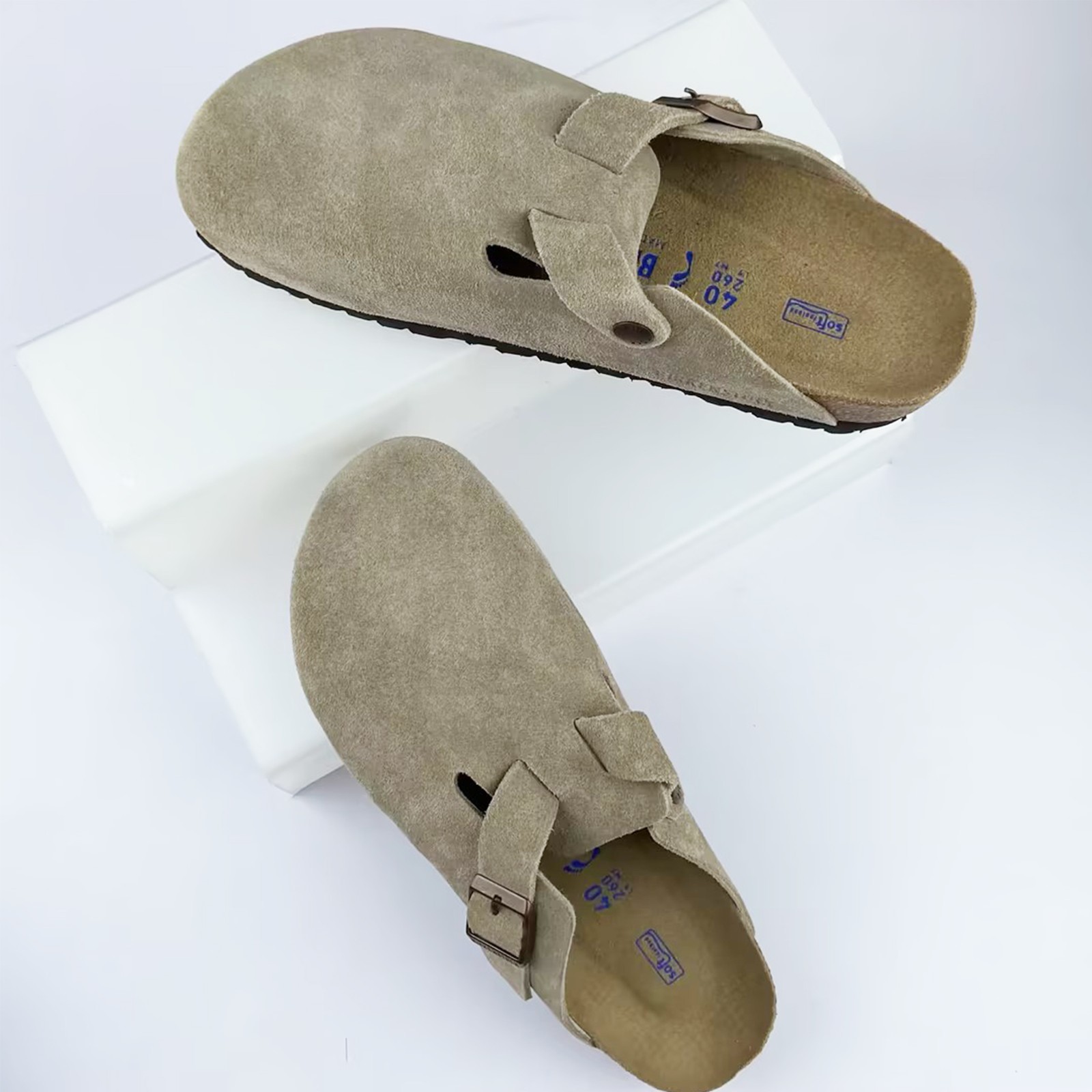 Birkenstock Boston Taupe Soft Footbed Suede Men/Women US7-12 Shoes Narrow/Wide