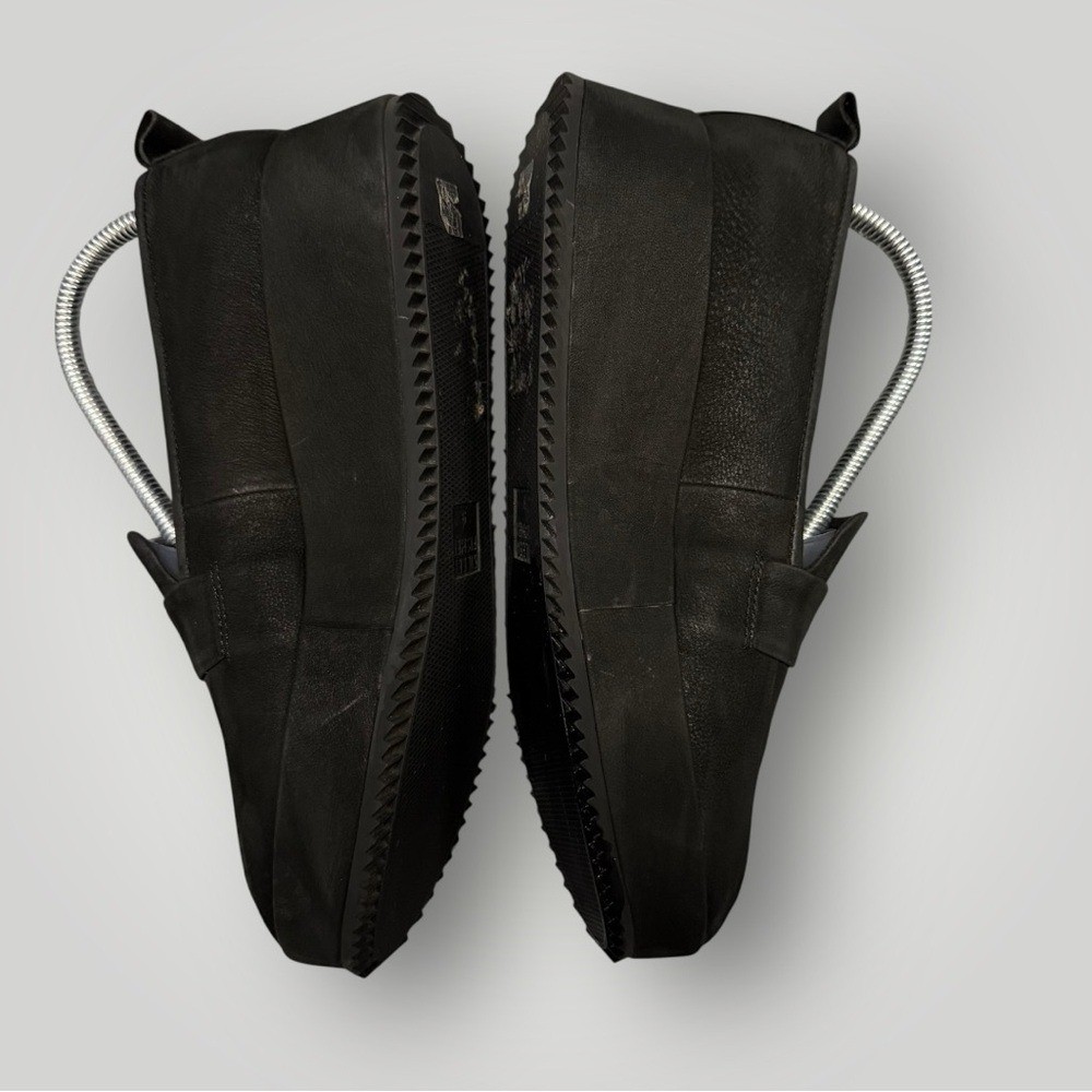 Eileen Fisher Max wedge loafers Nubuk Black Sz 9