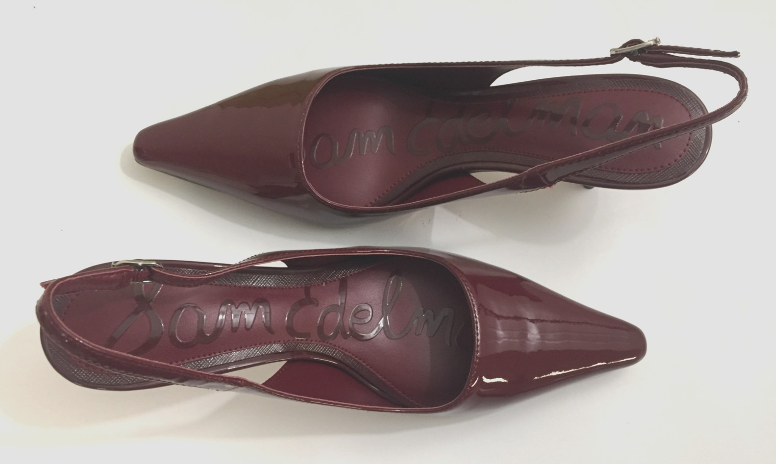 Sam Edelman Womens Bianka deep Red Slingback Pumps shoes