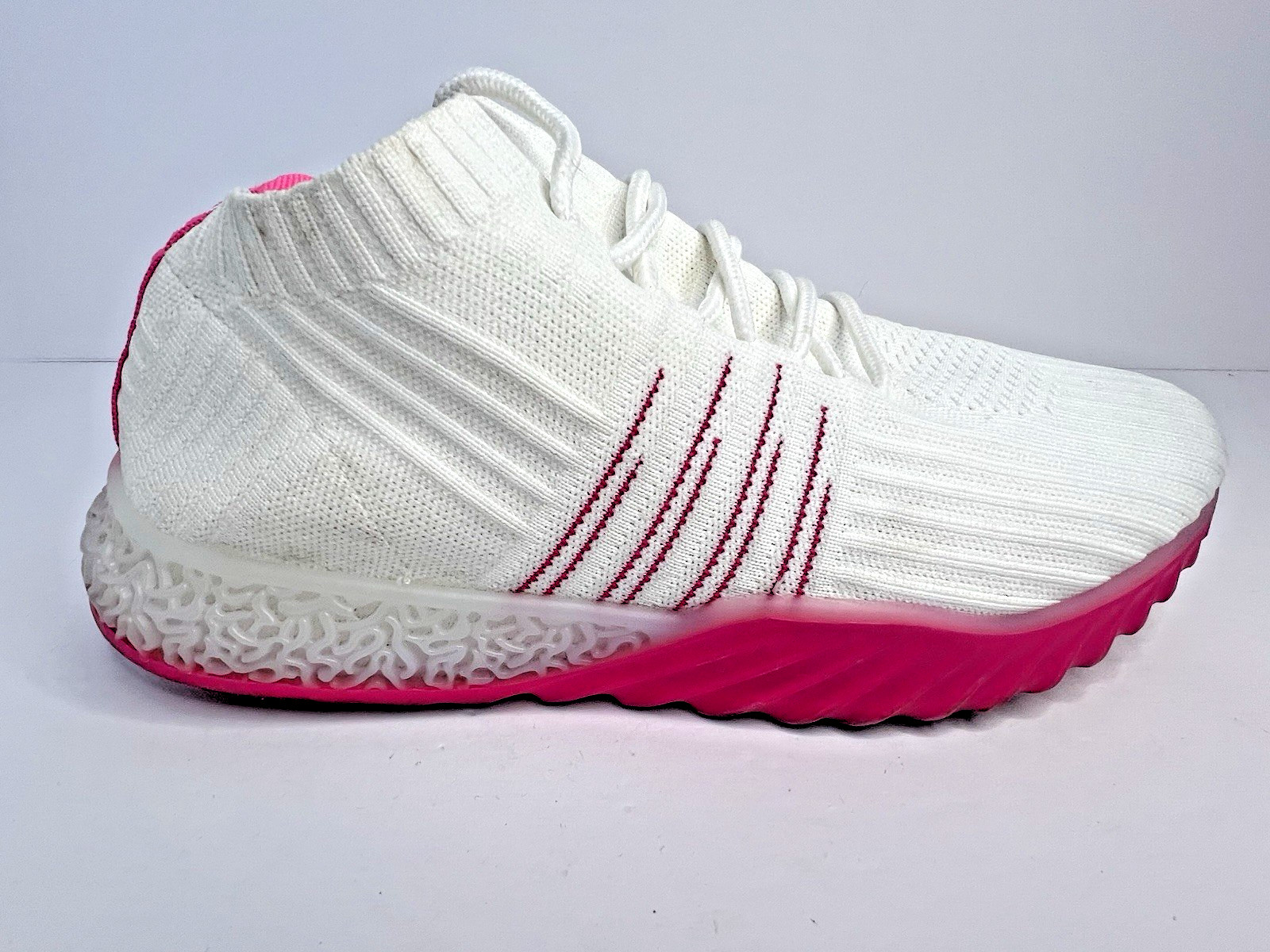 Danskin Positive Sneakers Light Knit Shoes White/Hot Pink Vegan Womens Size 9