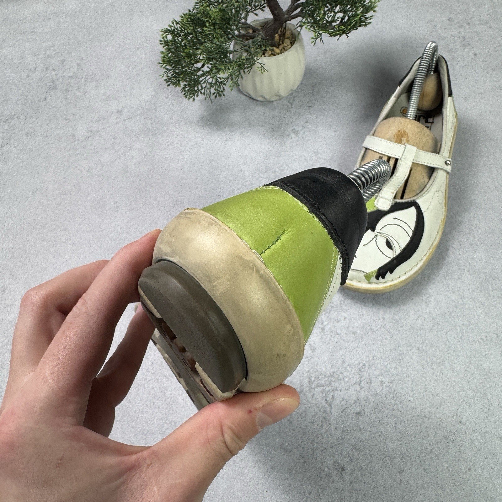 Vintage The Art Women Balerina Chuncky Shoes Flats Sandals EU 38 US 8